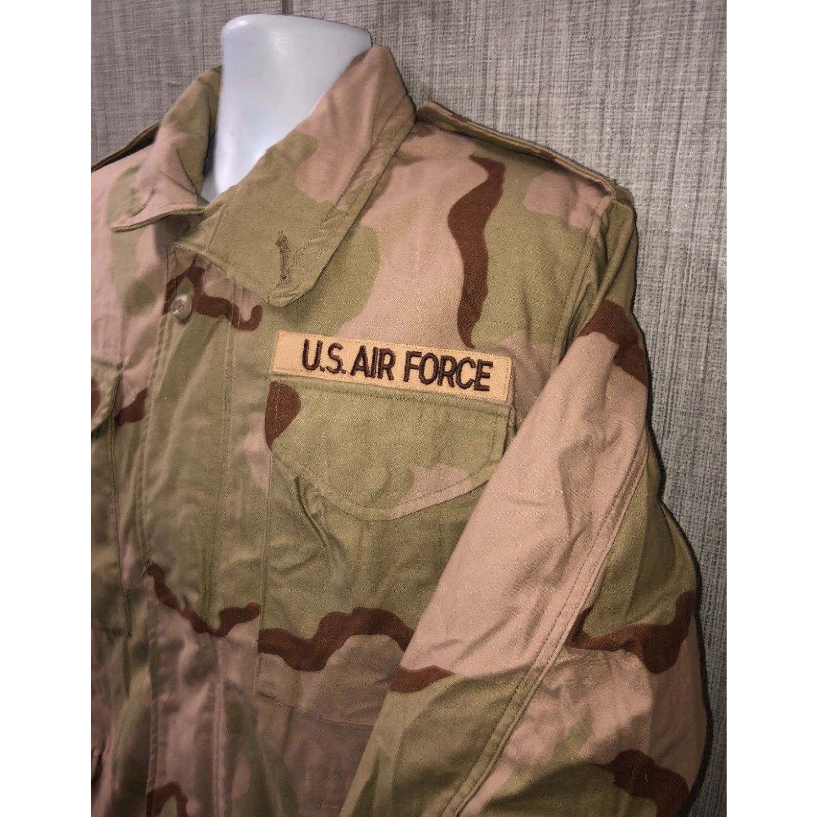 Vintage US AIR FORCE Mens Brown Camouflage Cold Weather Field Coat Size S Size US S / EU 44-46 / 1 - 2 Thumbnail