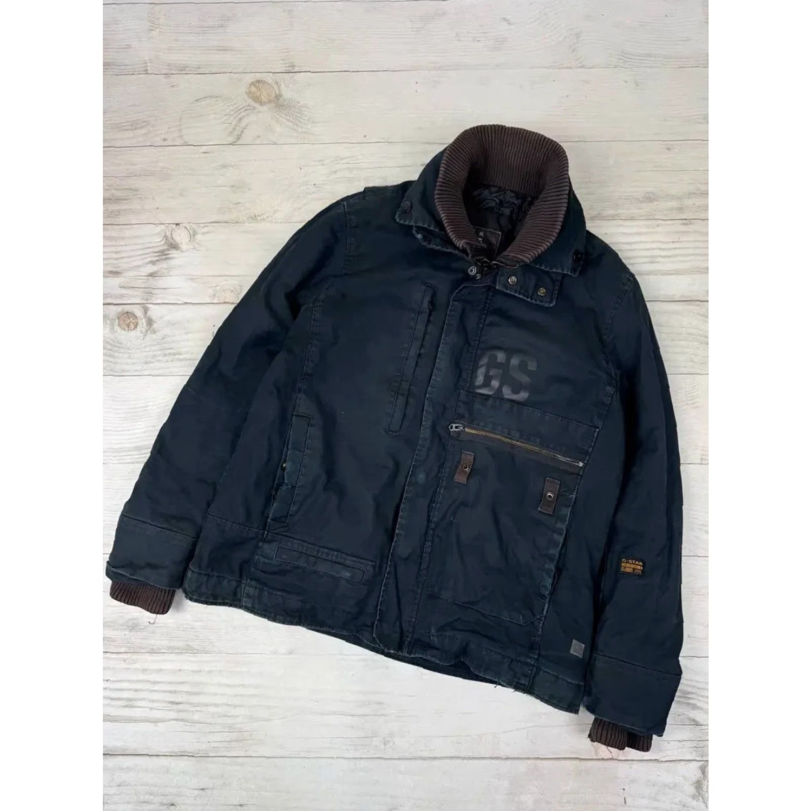 G-Star VINTAGE G-Star Raw Stinger Jacket Distressed Y2K 90s Men XL Green Bomber Jacket Mens XL Green 90s Size US XL / EU 56 / 4 - 2 Thumbnail