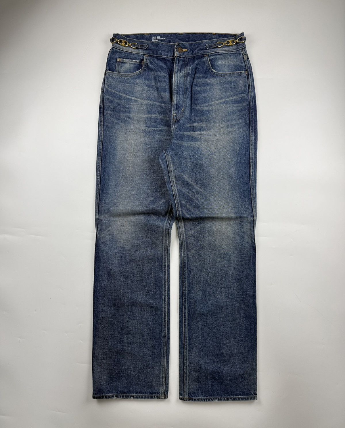 Celine Celine Triomphe Gold Buckle Jeans Size US 32 / EU 48 - 1 Thumbnail