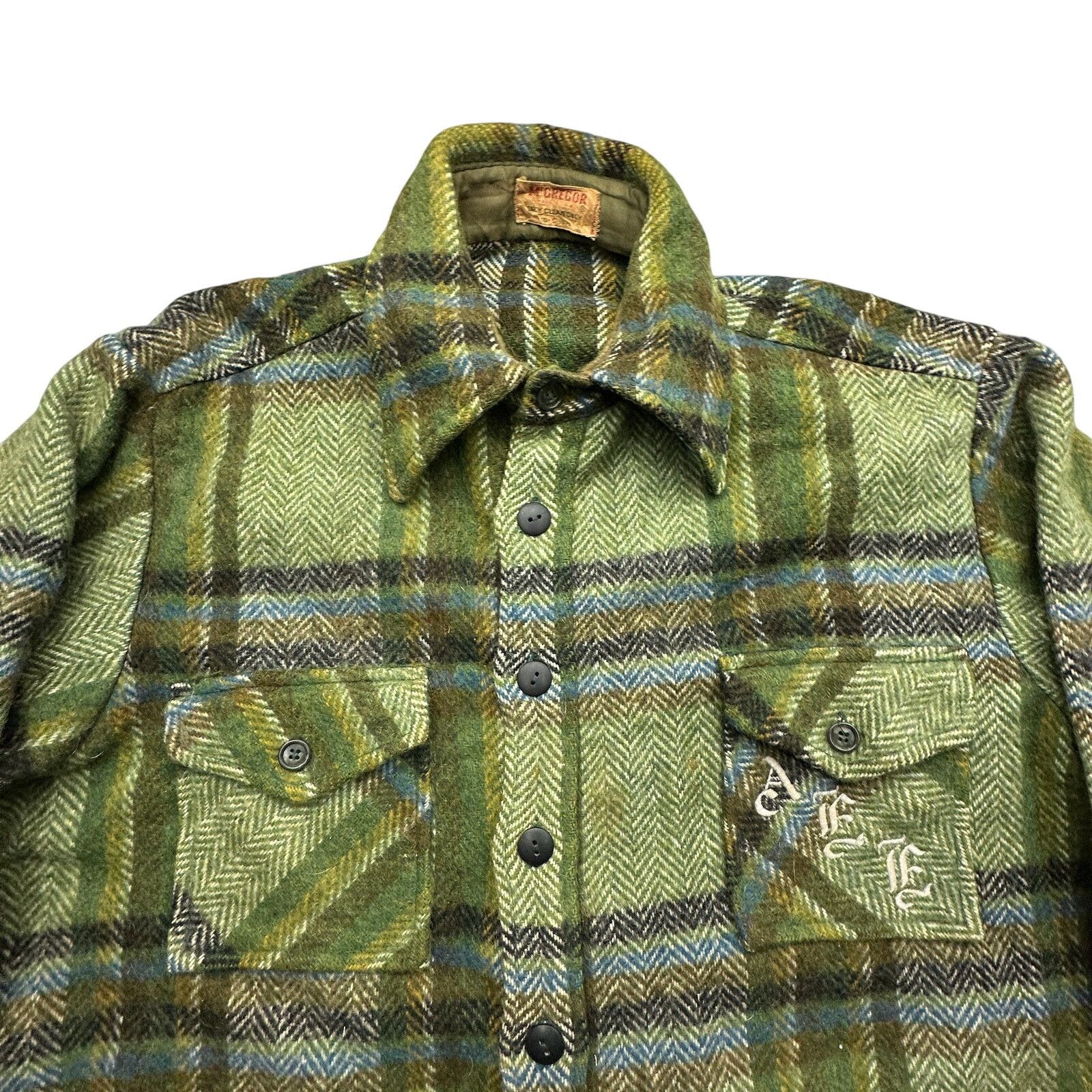 McGregor Vintage 50s 60s McGregor Wool Plaid Flannel Button Shirt L Size US L / EU 52-54 / 3 - 9 Thumbnail