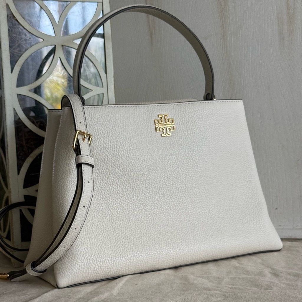 Tory Burch Tory Burch Cream Satchel with Gold Accents Size ONE SIZE - 1 Thumbnail