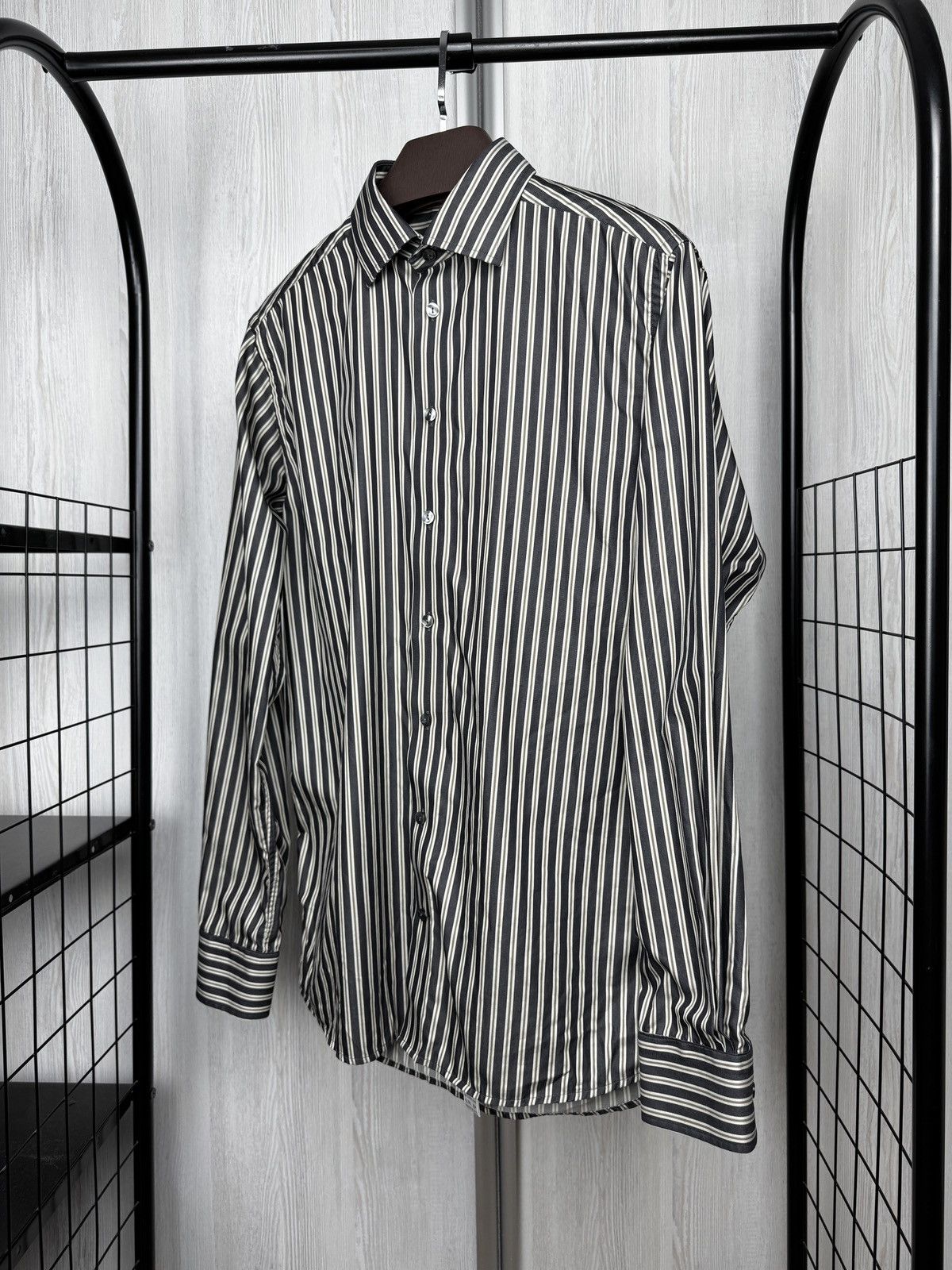Eton ETON Ganghster 1928 Contemporary Fit pinstripe shirt 16.5 Size US L / EU 52-54 / 3 - 5 Thumbnail