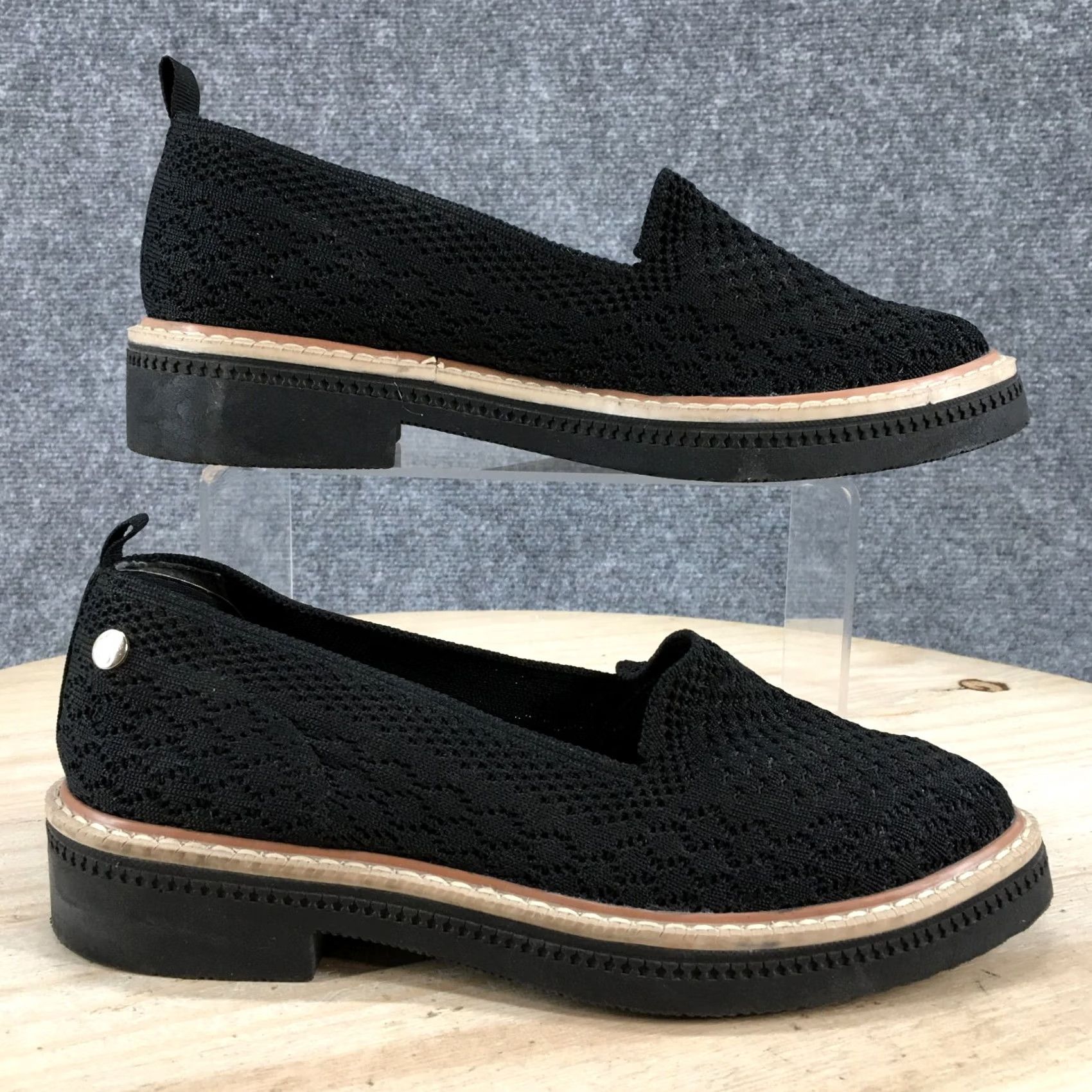 Vintage 8 Days Cklass Shoes Womens 6 Casual Loafers Comfort Black Fabric Slip On Low Top Size M / US 6-8 / IT 42-44 - 2 Thumbnail