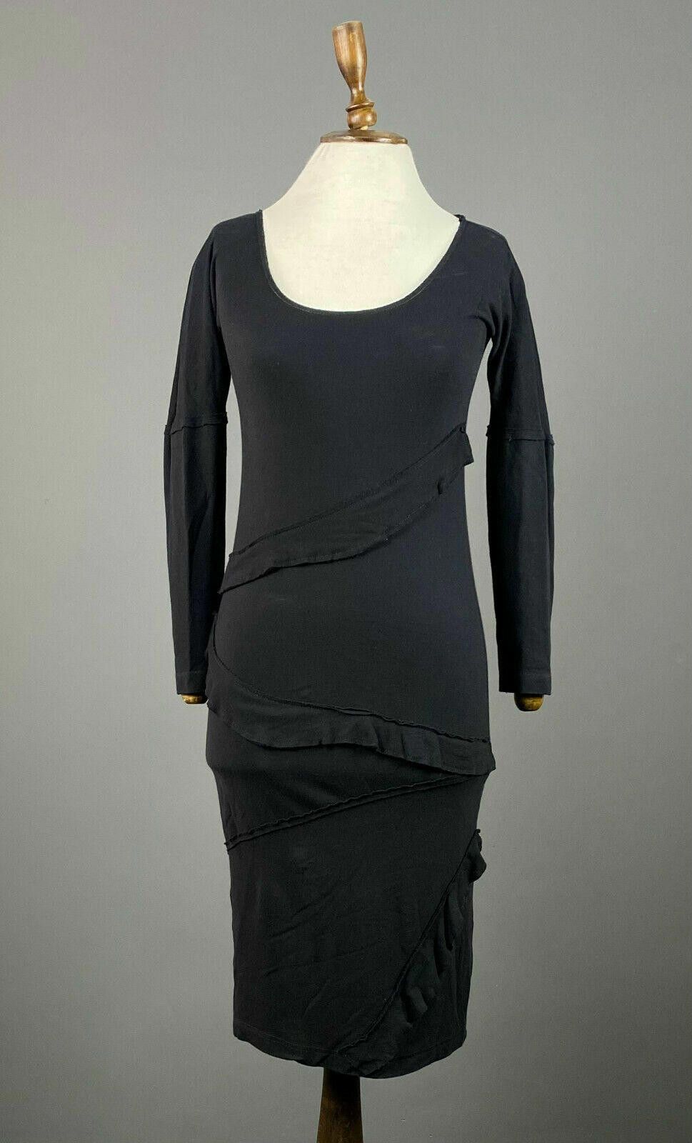plus size denim dresses for older ladies with sleeves Blue Plus Size Long Sleeve Elastic Bodycon Slim Fit Midi Denim Dress main image 0