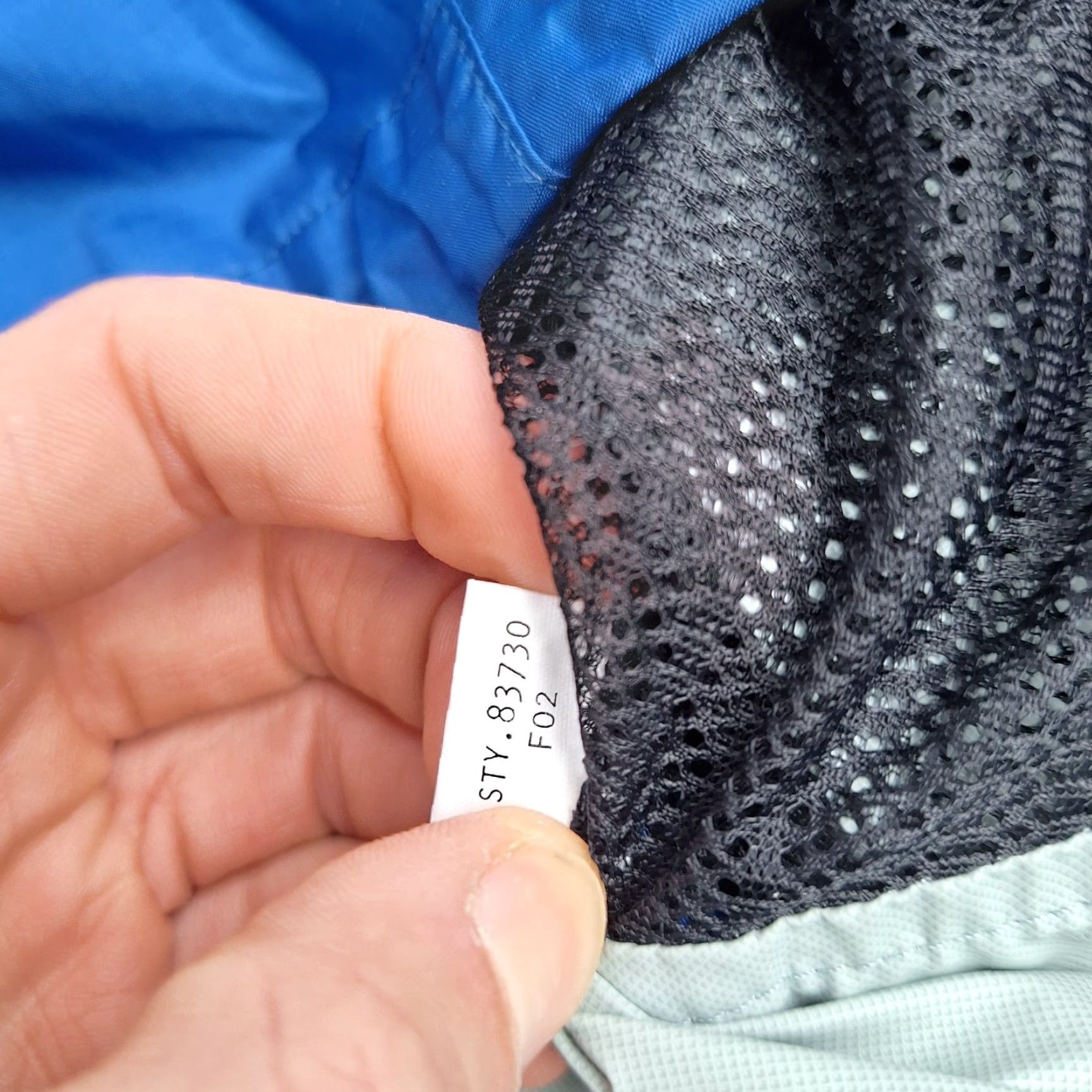 Patagonia Super Cell Rain Jacket Mens Blue Full Zip Hooded Hiking - Large
