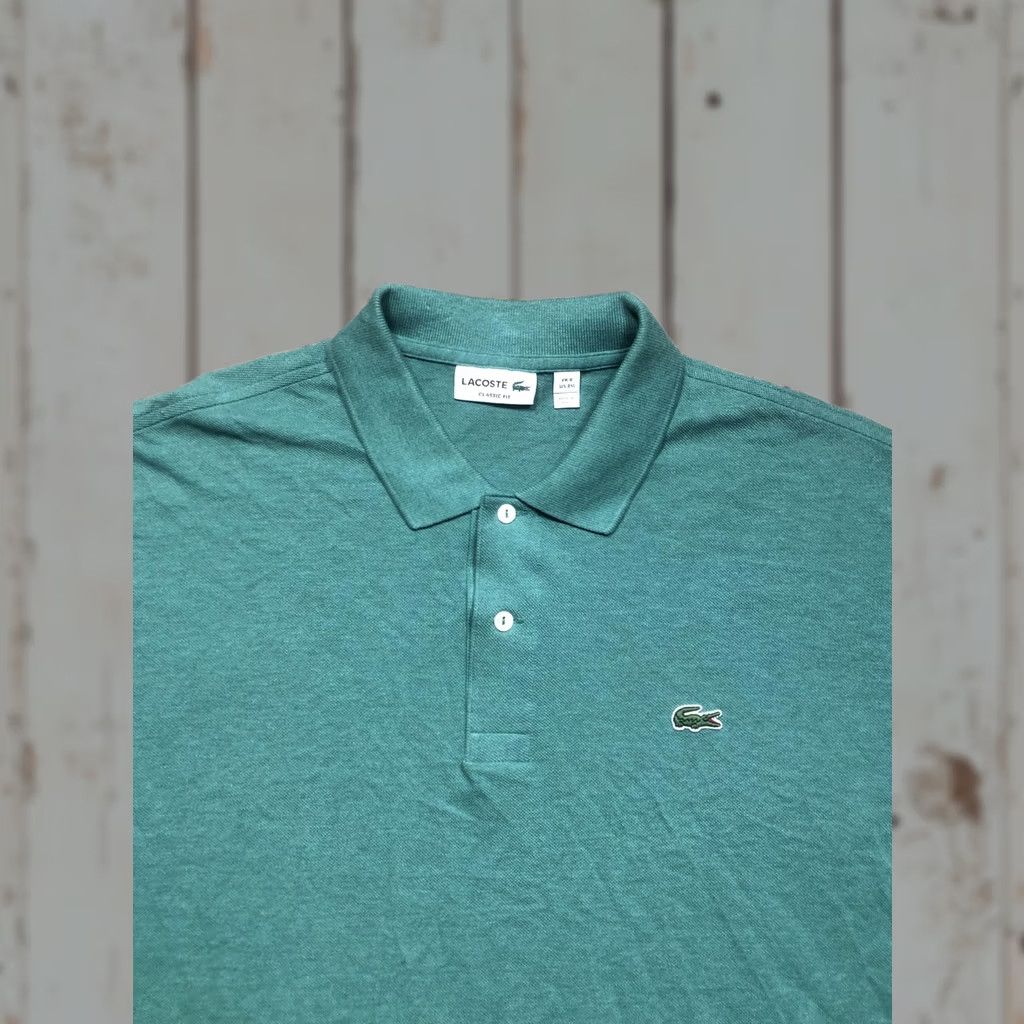 Lacoste VINTAGE: No Lacoste Polo Shirt Mens 3XL Green Classic Fit Short Sleeve Croc Logo Pique Shirt Size US XXL / EU 58 / 5 - 1 Thumbnail