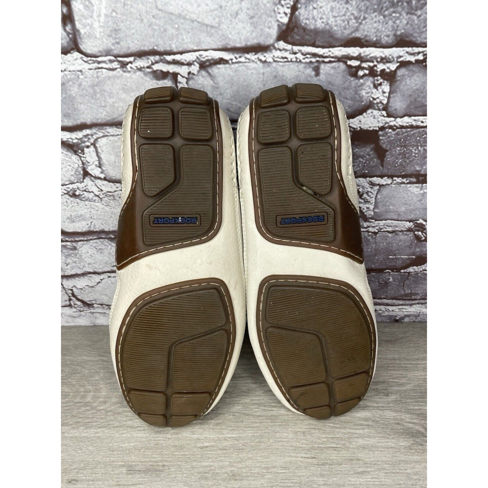 Rockport Rockport Washable Footwear Ivory Cream Leather Driving Shoes Size US 10.5 / EU 43-44 - 11 Thumbnail