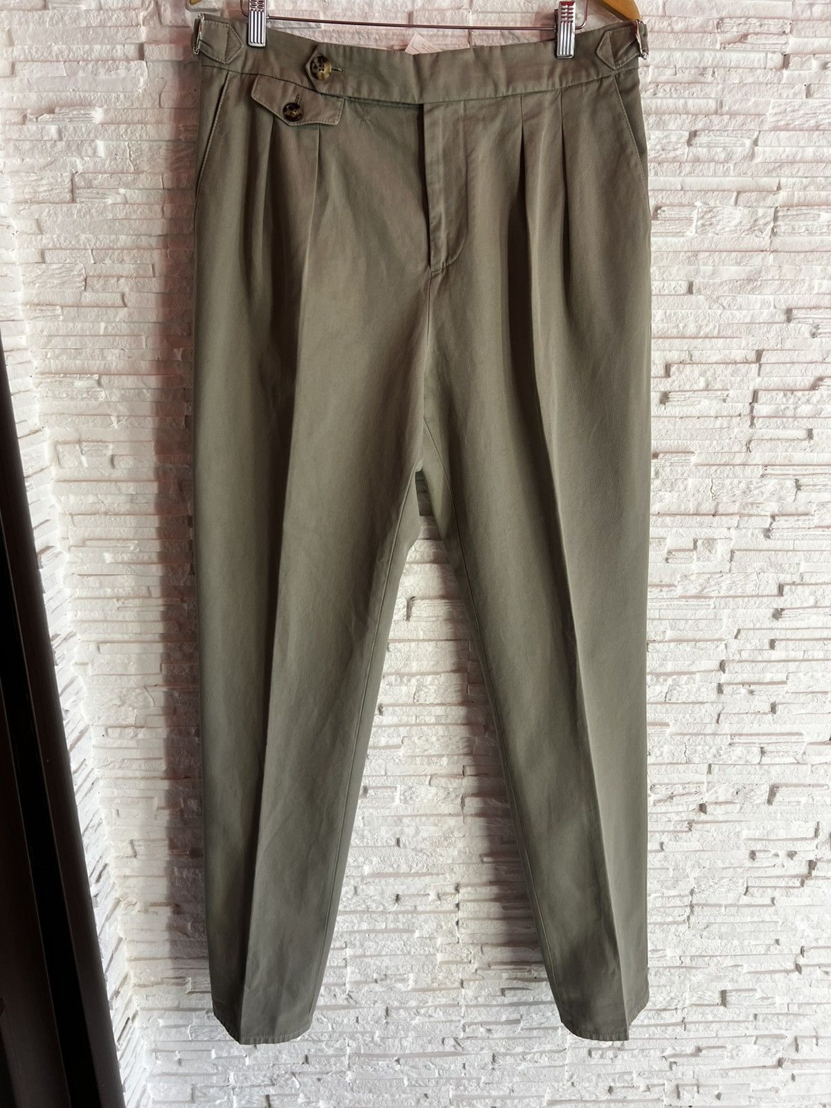 Brunello Cucinelli Brunello Cucinelli Twisted Cotton Gabardine Trousers Size US 38 / EU 54 - 6 Thumbnail