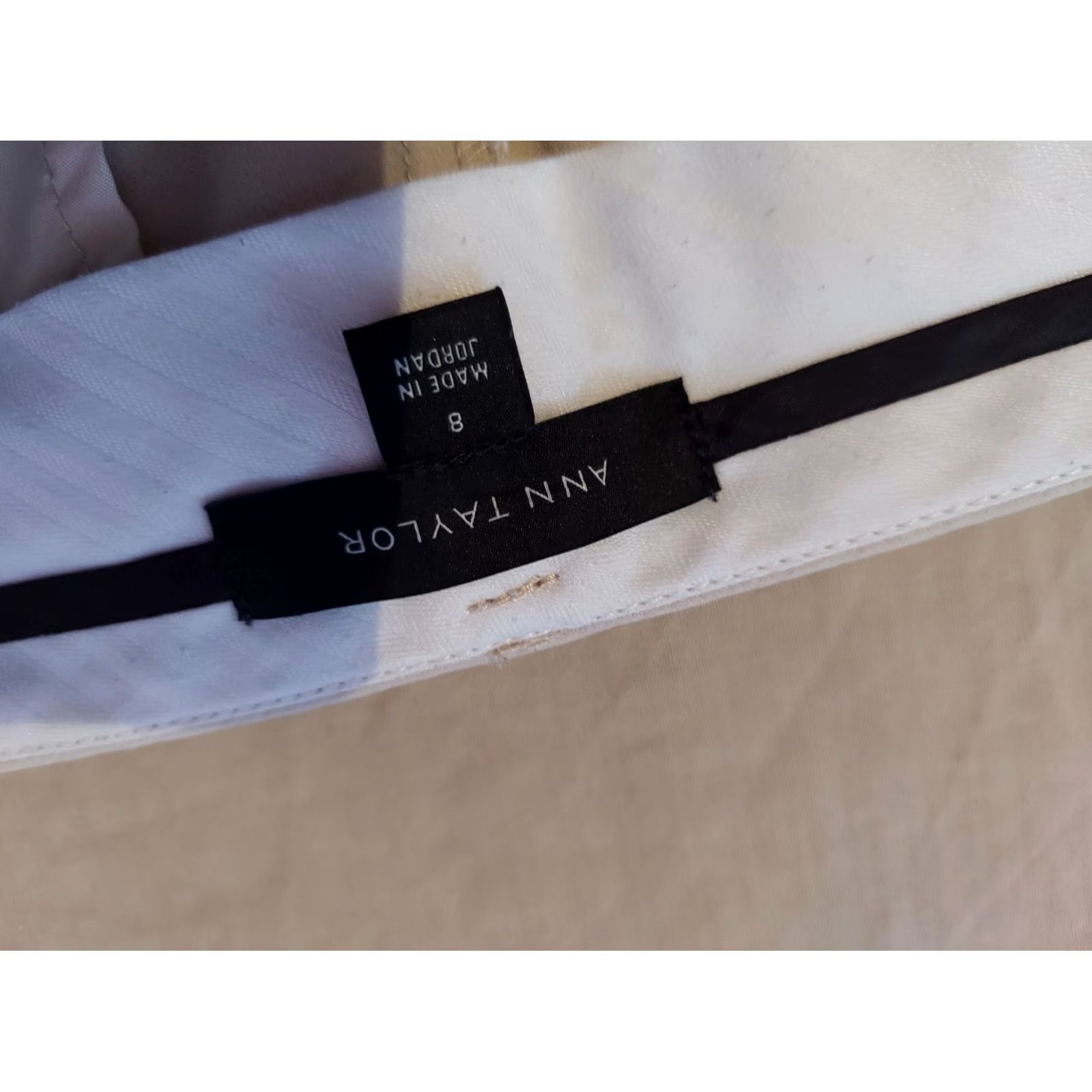 Ann Taylor Womens Ann Taylor Pants Chino 8 Beige Khaki Dress Slack Trouser Regular Size 8 Womens Size 30" / US 8 / IT 44 - 3 Thumbnail