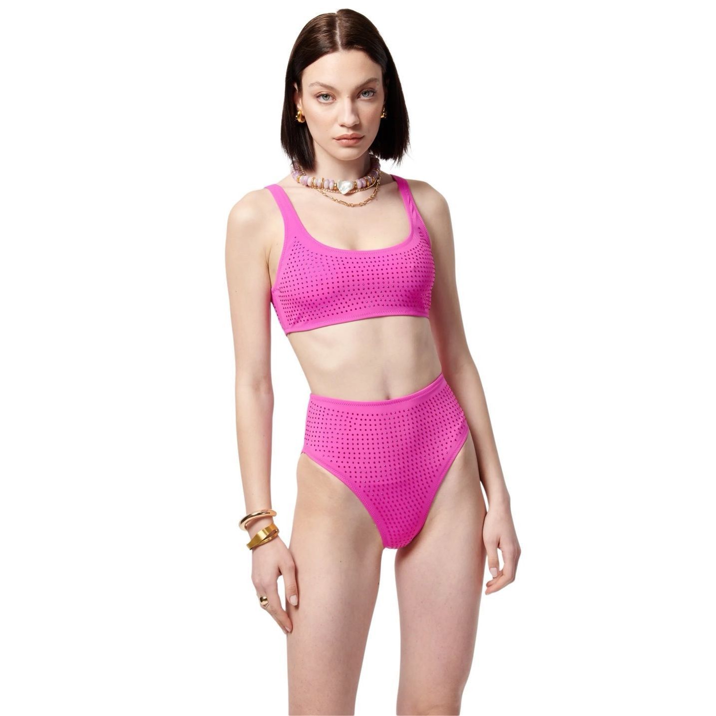 CAMI NYC NWT Cami NYC Merari and Merelis High Waist Crystal Bikini Se Size ONE SIZE - 1 Thumbnail