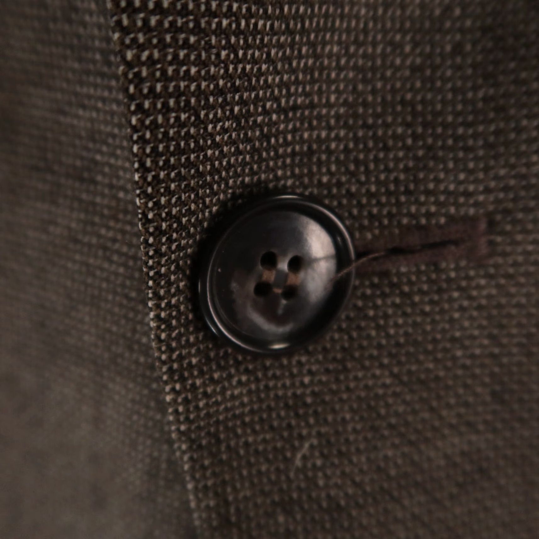 VINTAGE Haggar Wool Tweed Blazer Jacket Men's 48R Gray Brown Houndstooth 2-Button Notch Lapel Slim Fit 100% Wool USA 80s 90s Casual Formal Blazer Mens