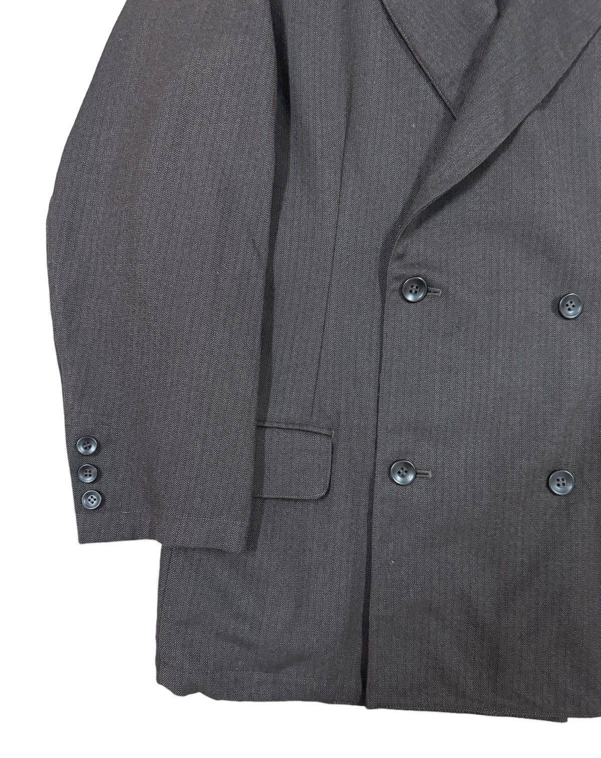 Yohji Yamamoto Vtg🔥Ys Yohji Yamamoto Salt&Pepper Wool Double Breasted Coat Size 40L - 11 Thumbnail