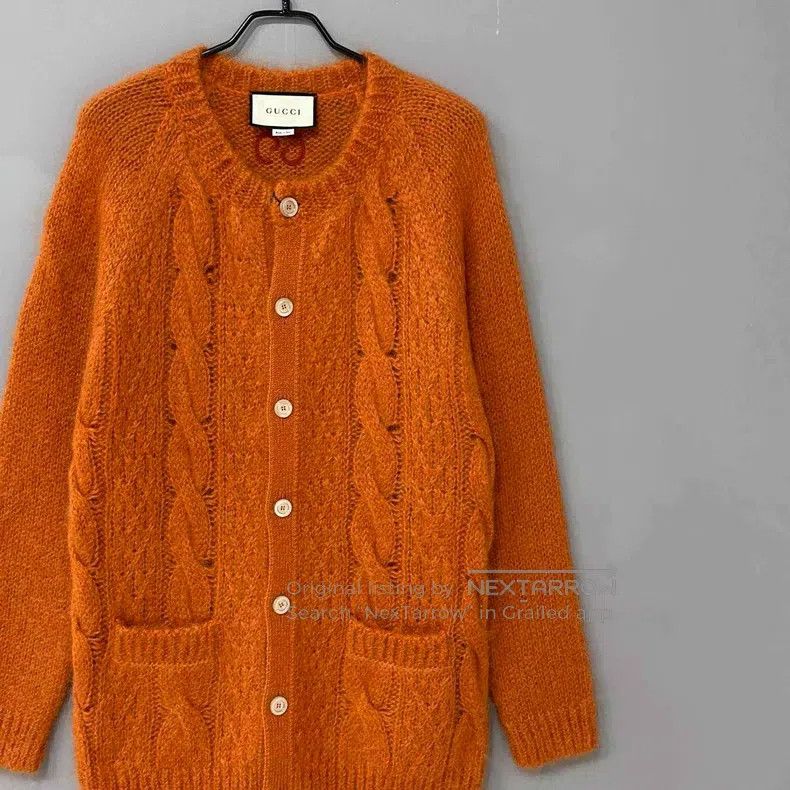 Gucci Gucci Logo Mahai wool knitted cardigan on the back coat Size S / US 4 / IT 40 - 2 Thumbnail