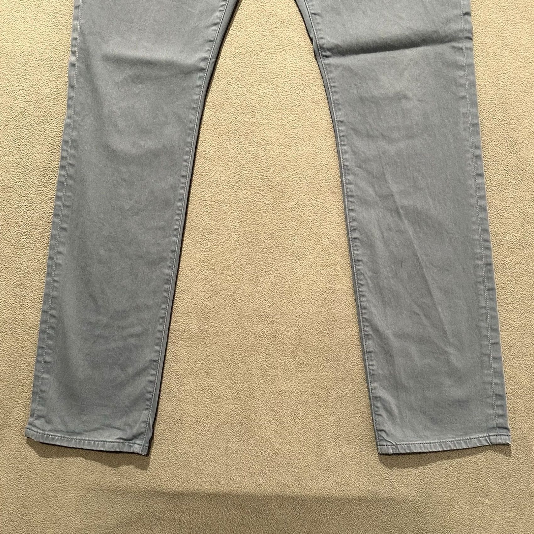 Vintage AG Adriano Goldschmied Pants Mens 33x34 Light Blue Everett Slim Straight Chino GUC Size US 33 - 5 Thumbnail