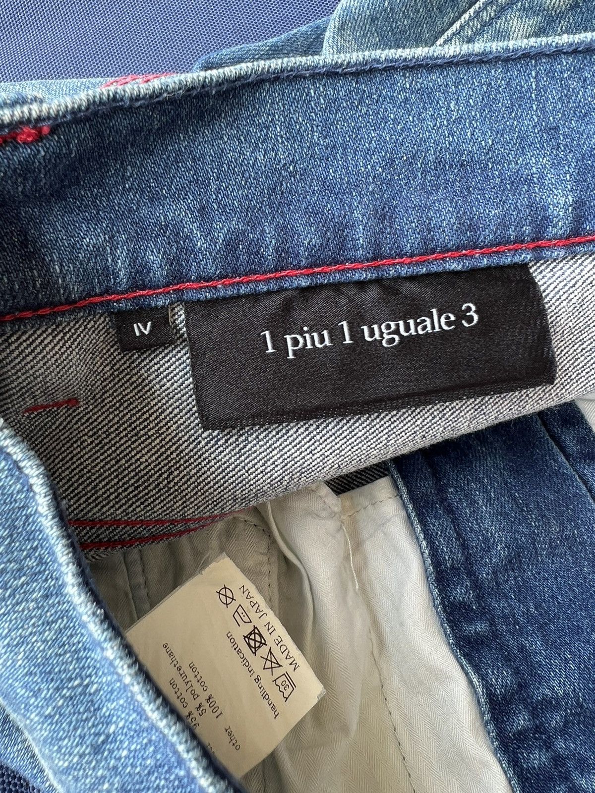 AKM 1 Piu 1 Uguale 3 Japan Muddy Denim Short Pant Size US 30 / EU 46 - 18 Thumbnail