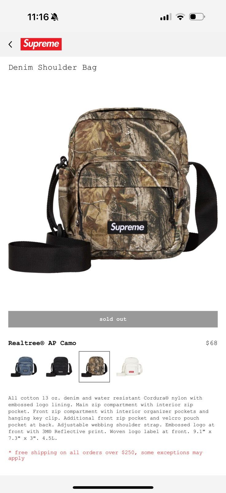 Supreme Denim Backpack 