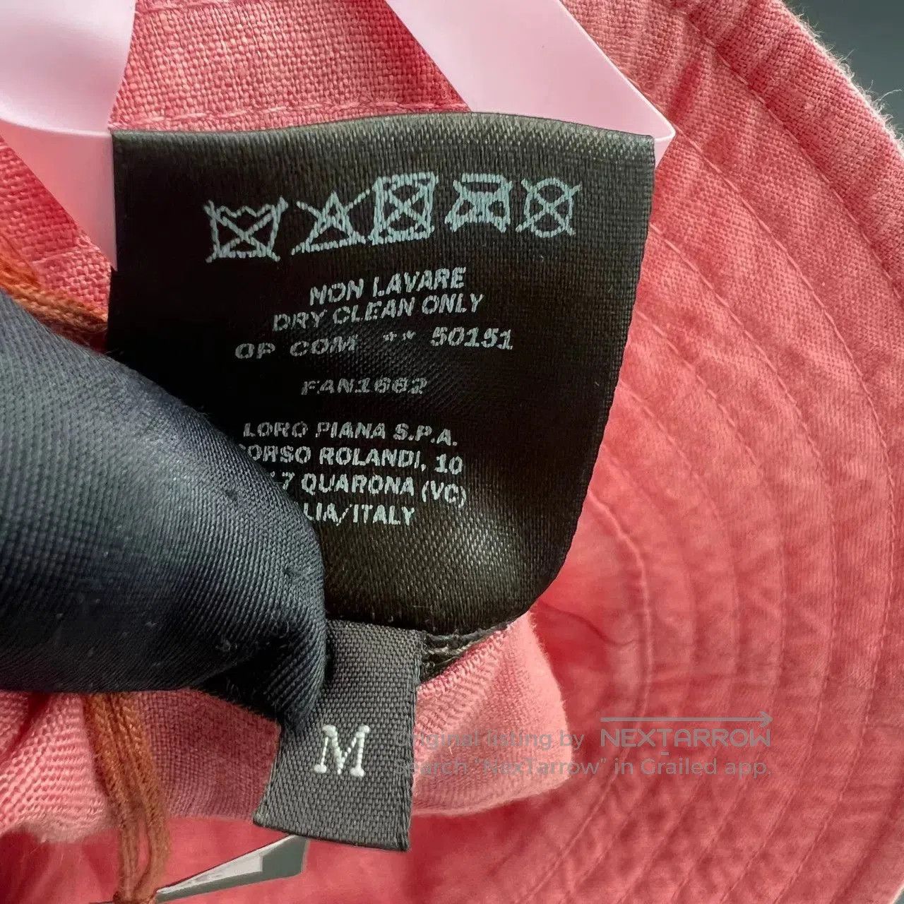 Loro Piana Loro Piana Pink Embroidered Logo Bucket Hat. Size ONE SIZE - 6 Thumbnail