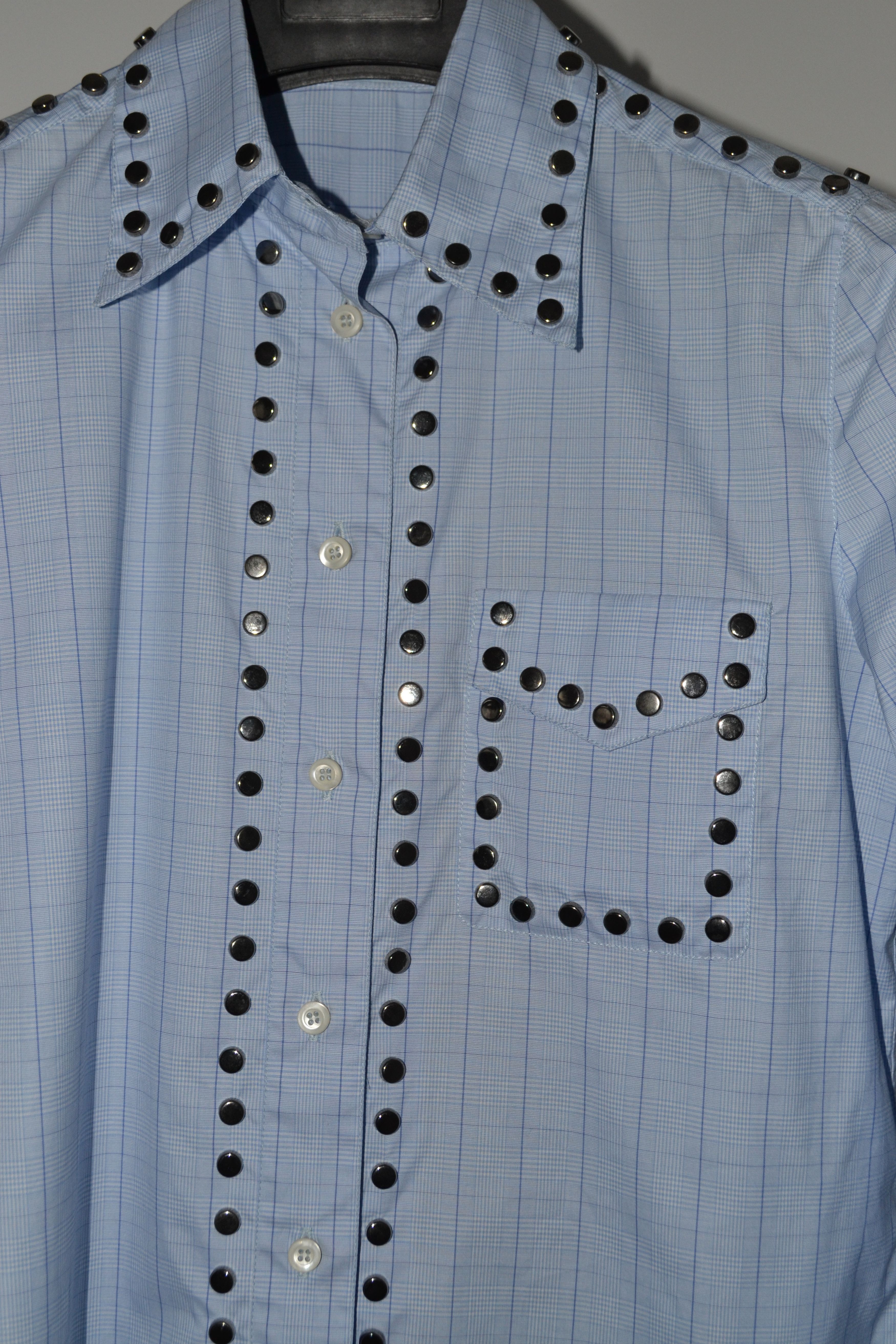 Prada FW2017 Stud Embellished Button Up Shirt Size S / US 4 / IT 40 - 3 Thumbnail