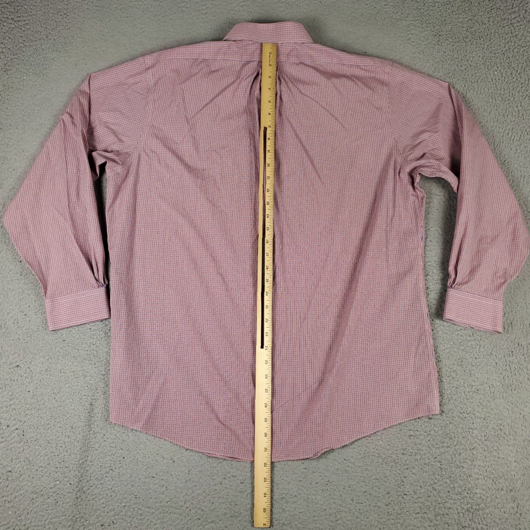 Brooks Brothers Brooks Brothers Shirt Mens 17.5 Red Blue Check Dress Button Up Long Sleeve Size 46R - 3 Thumbnail