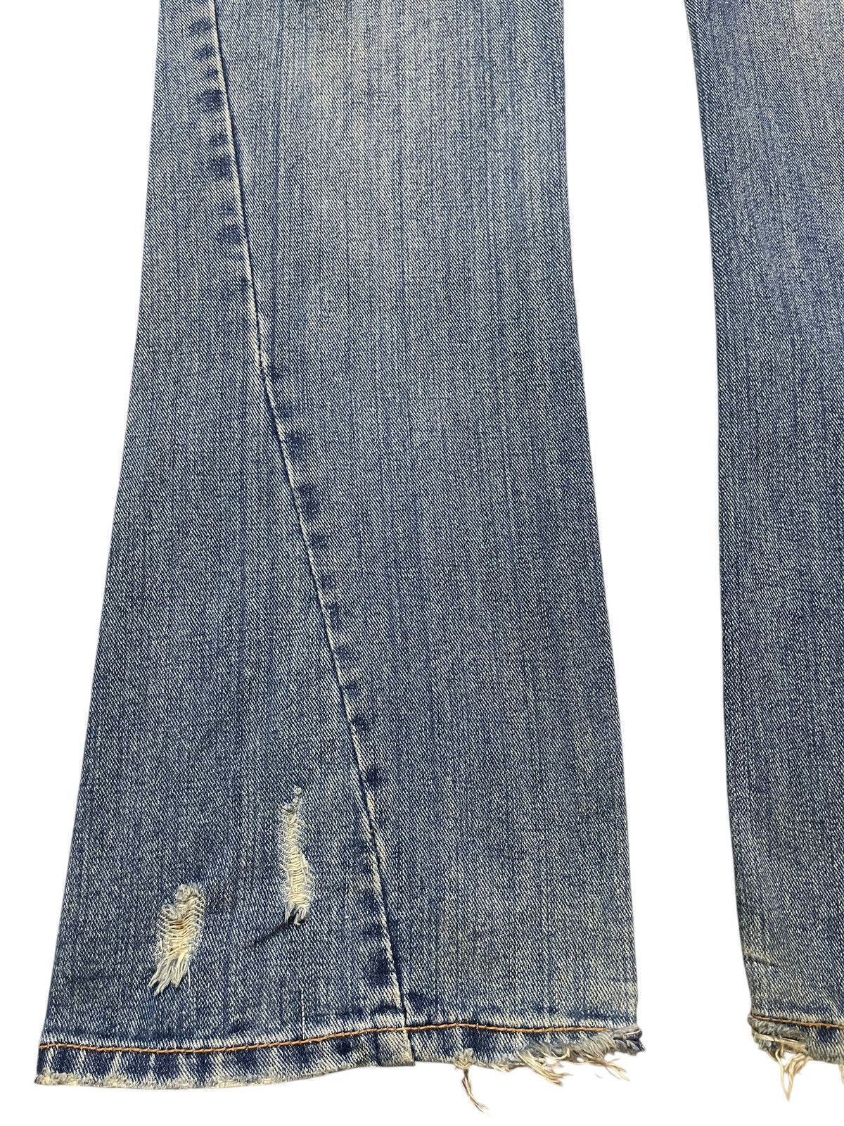 If Six Was Nine Vintage Japan Nylaus Faded Wash Distressed Spiral Wide Leg Size US 30 / EU 46 - 7 Thumbnail