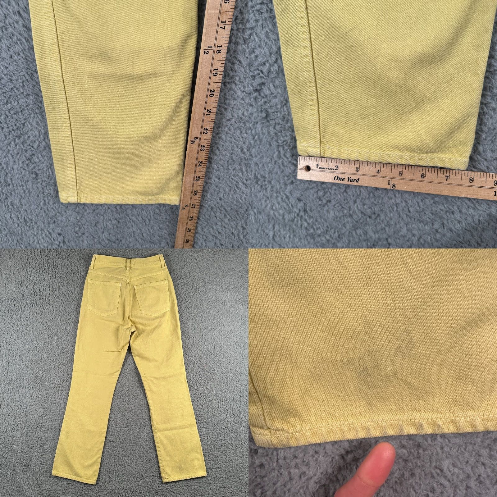 Agolde Agolde Jeans Women's 26 Yellow Pinch Waist High Rise Straight Leg Made in USA Womens Size 26" / US 2 / IT 38 - 8 Thumbnail