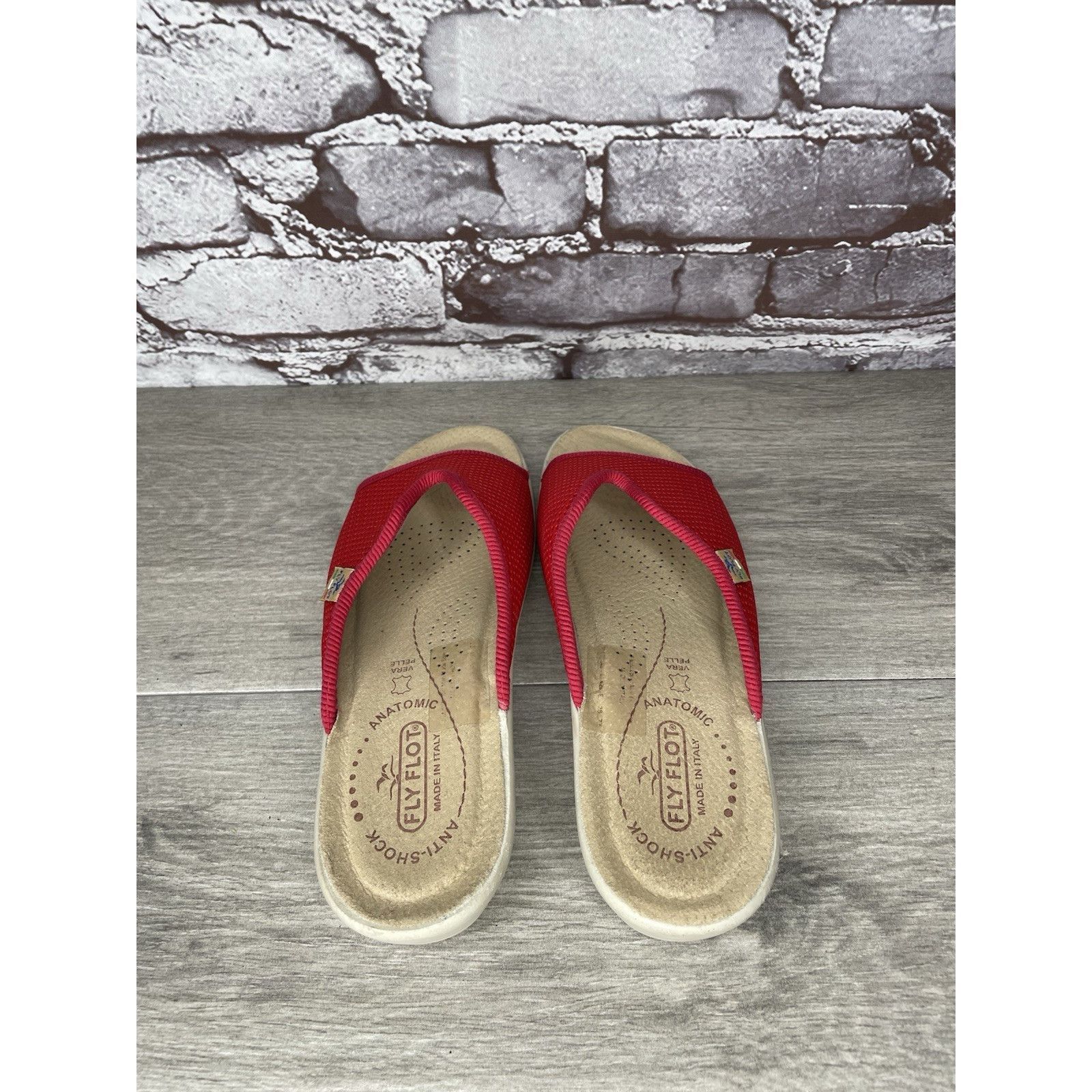 Other Fly Flot Anatomic Red Mesh Slide Wedge Comfort Casual Sandal Size US 6 / IT 36 - 6 Thumbnail