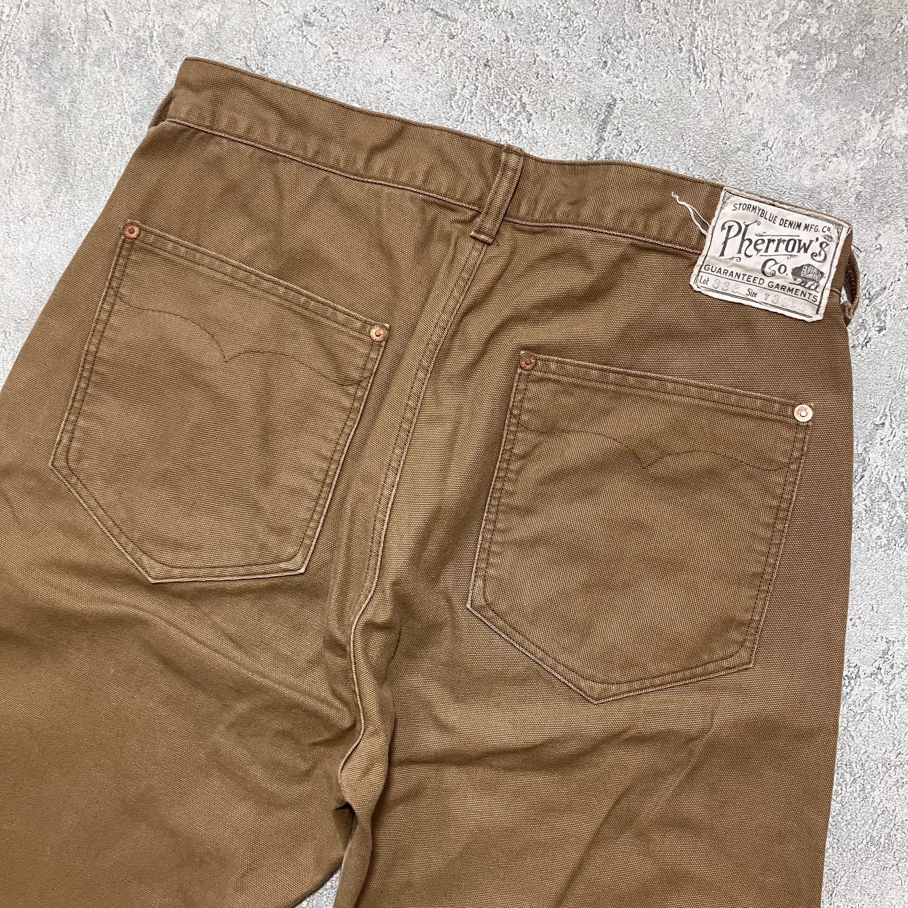 Pherrow's Pherrows 1930's brown duck canvas work pants Size US 34 / EU 50 - 7 Thumbnail