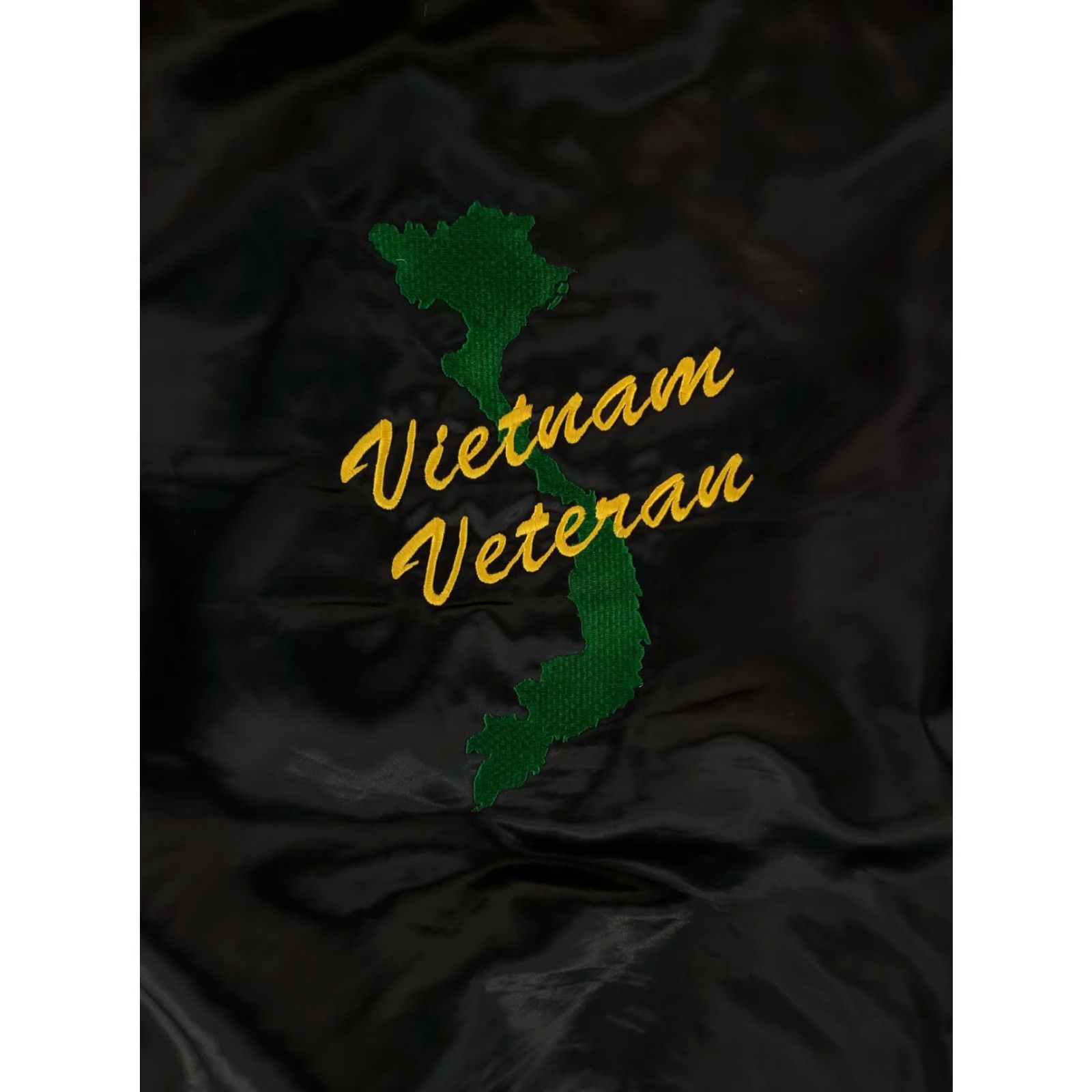 Vintage VINTAGE Vietnam West Ark Jacket VTG Satin Bomber Black Patches Veteran Mens XL Size US XL / EU 56 / 4 - 7 Thumbnail