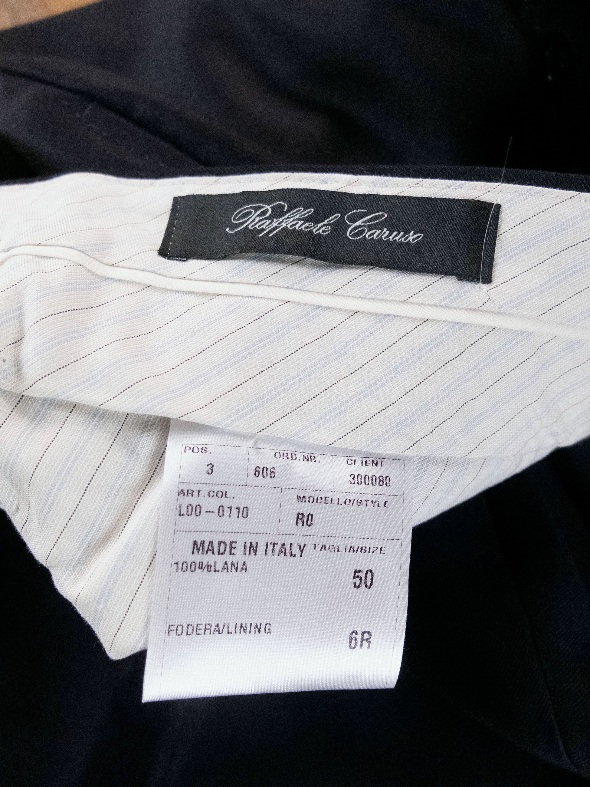Caruso CARUSO navy blue wool dress pants trousers 34 / 50 Size US 34 / EU 50 - 6 Thumbnail