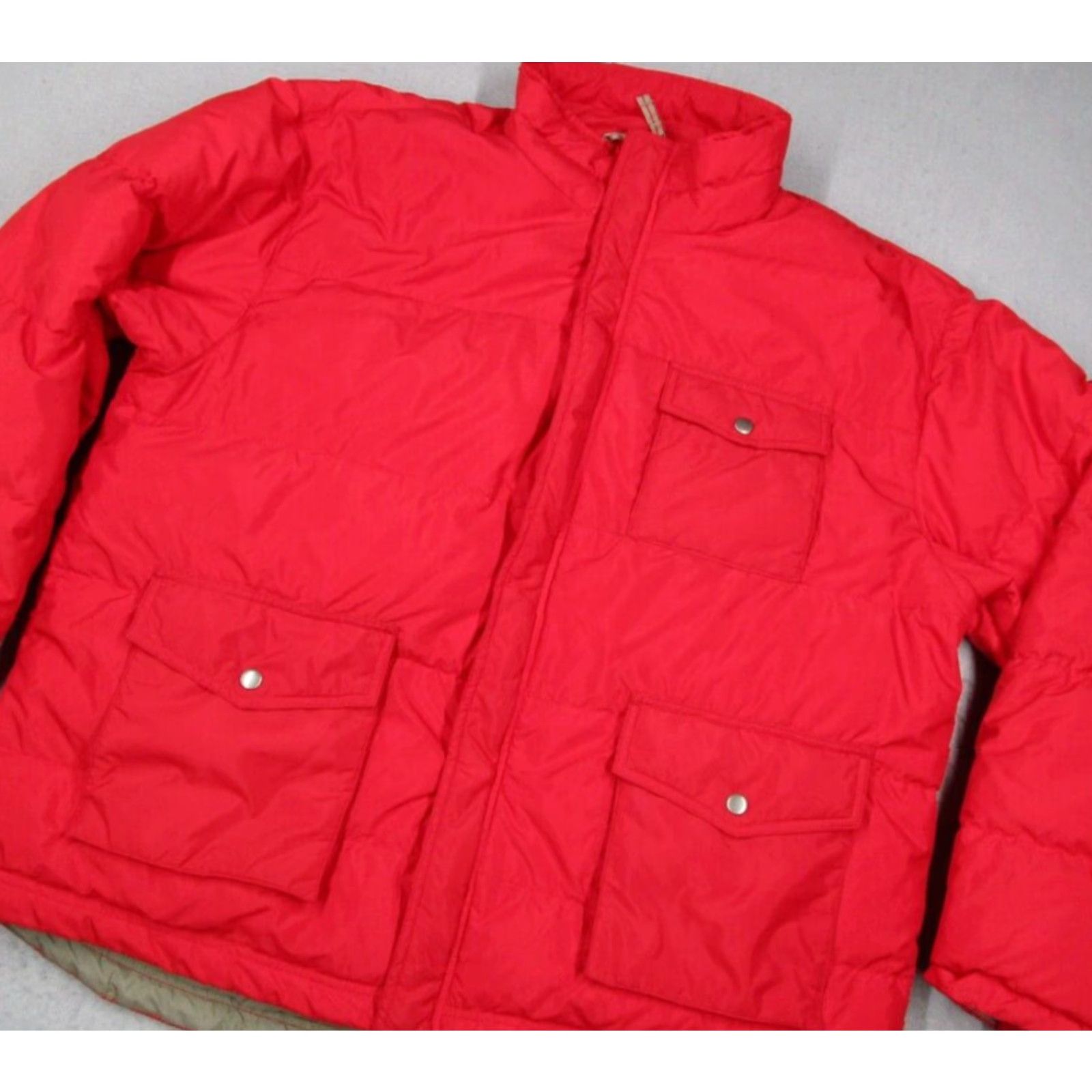 J.Crew J.CREW Jacket XL Red Down Full Zip Quilted Puffer Gorpcore Mens Size US XL / EU 56 / 4 - 2 Thumbnail