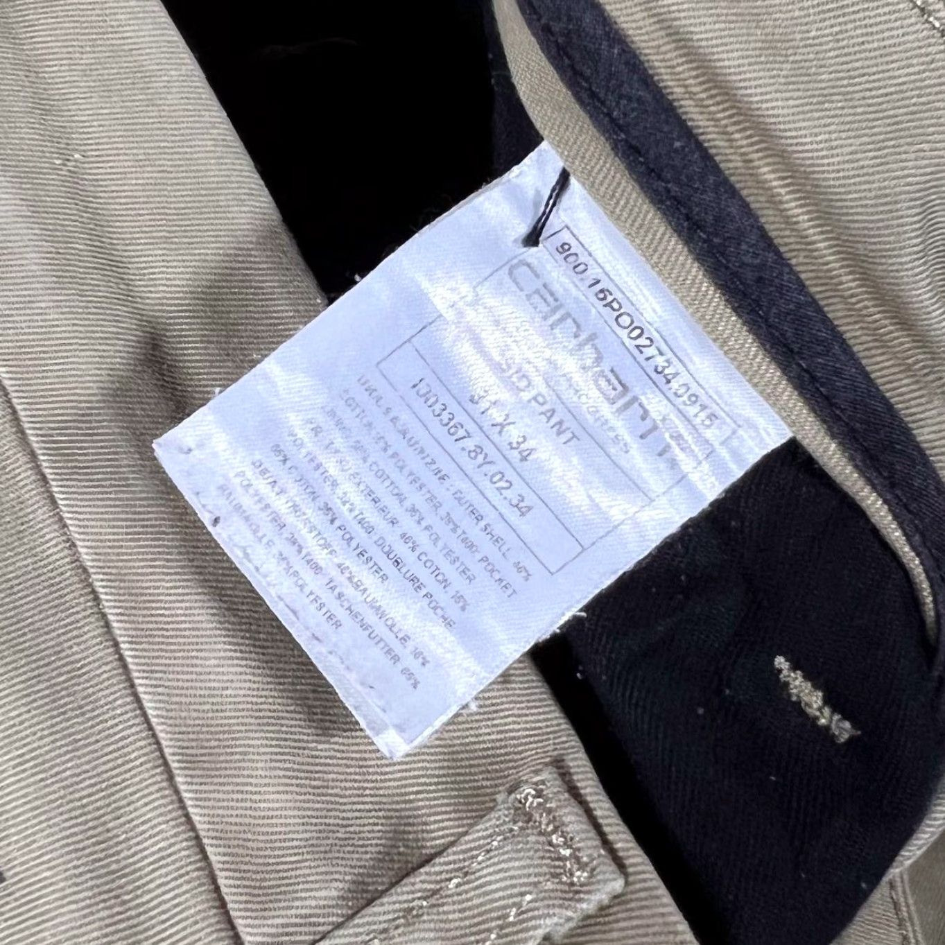 Carhartt Carhartt Sid Pant Beige Trousers Slim Skater Low Waist Chino 31 x 34 Mens 33" Waist Inside Leg 33" Rise 12.5" Logo Accents Vintage DC2 Size US 31 - 5 Thumbnail