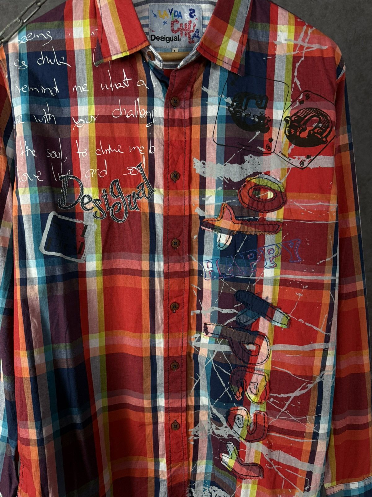 Desigual Desigual designer art checkered shirt Size US L / EU 52-54 / 3 - 2 Thumbnail