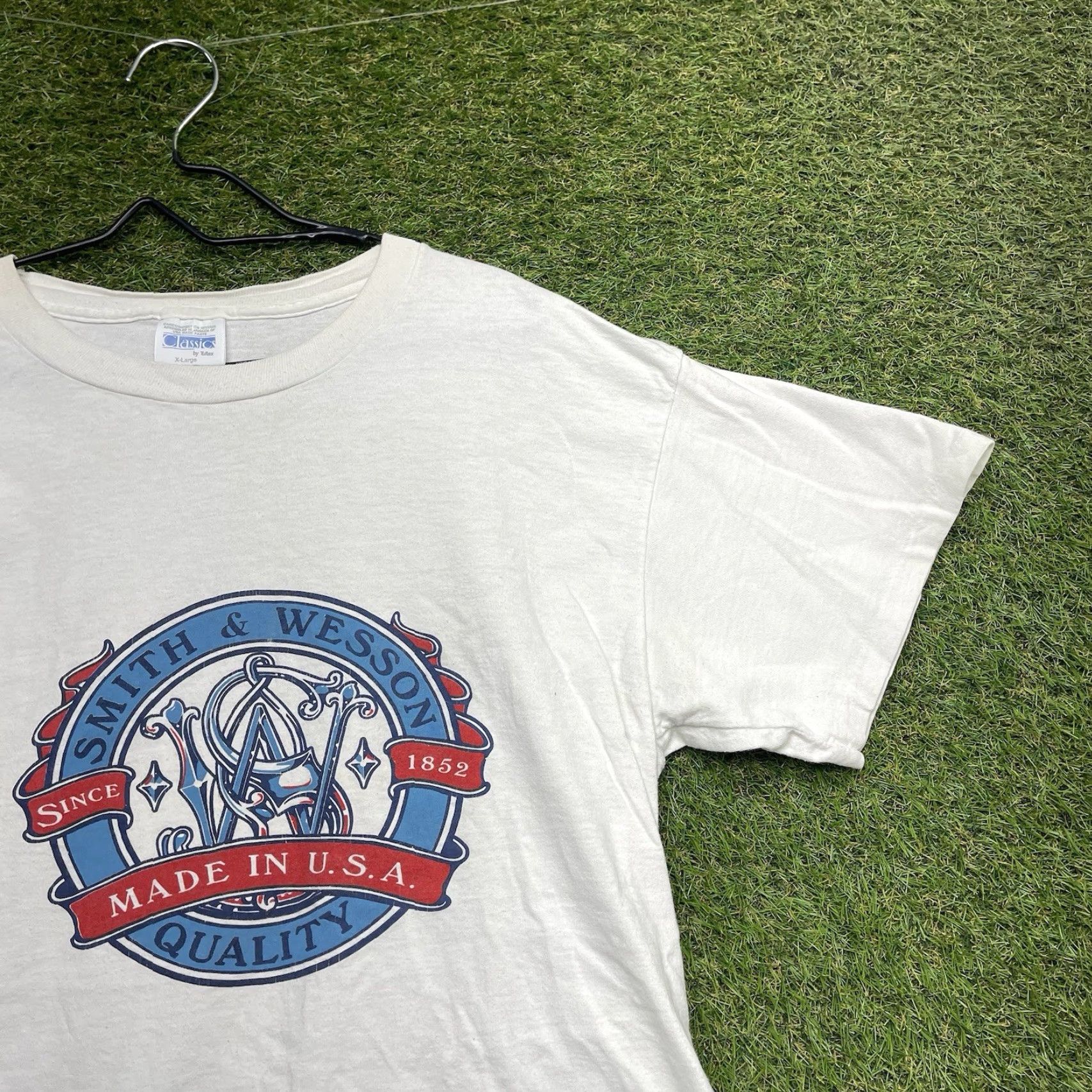 Vintage VINTAGE Smith & Wesson Shirt Mens XL White USA Made 90s Single Stitch Guns y2k Size US XL / EU 56 / 4 - 2 Thumbnail