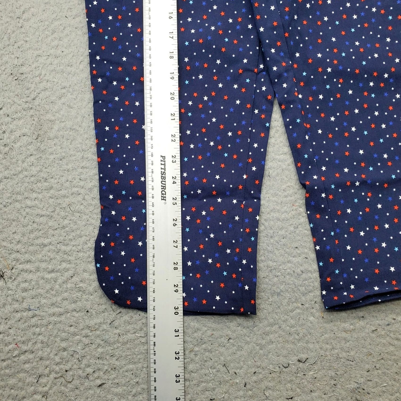 Vintage Kate Park Capri Pants Women M Multi Stars Print Stretch Straight Pull-On Size 32" / US 10 / IT 46 - 3 Thumbnail