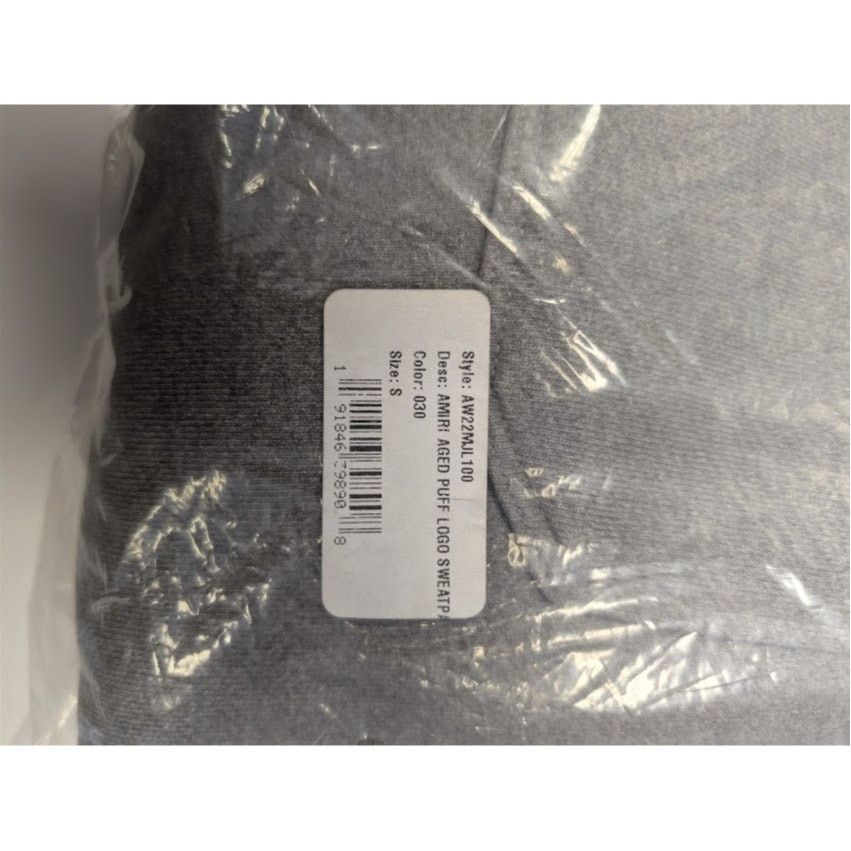 Amiri o1rshd1 Aged Puff Logo Sweatpants in Grey Size US 30 / EU 46 - 22 Thumbnail