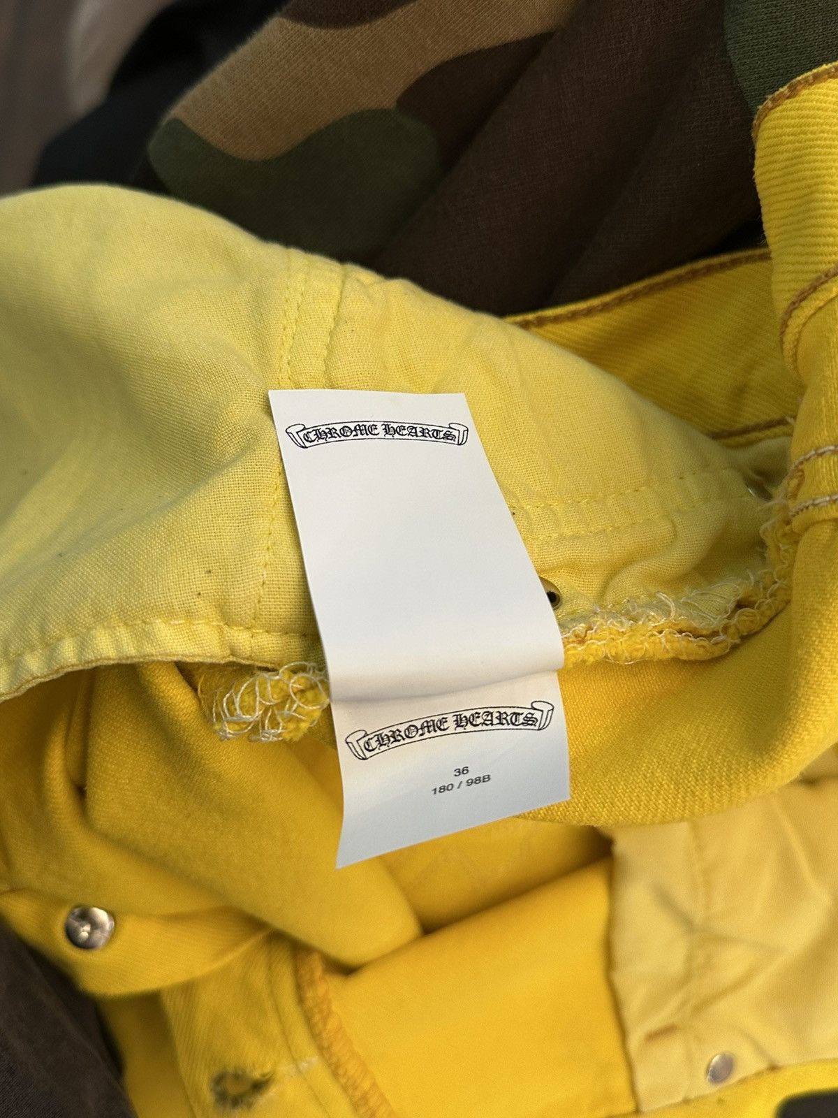 Chrome Hearts CHROME HEARTS YELLOW PATCHED HARDWARE DENIM Size US 36 / EU 52 - 11 Thumbnail