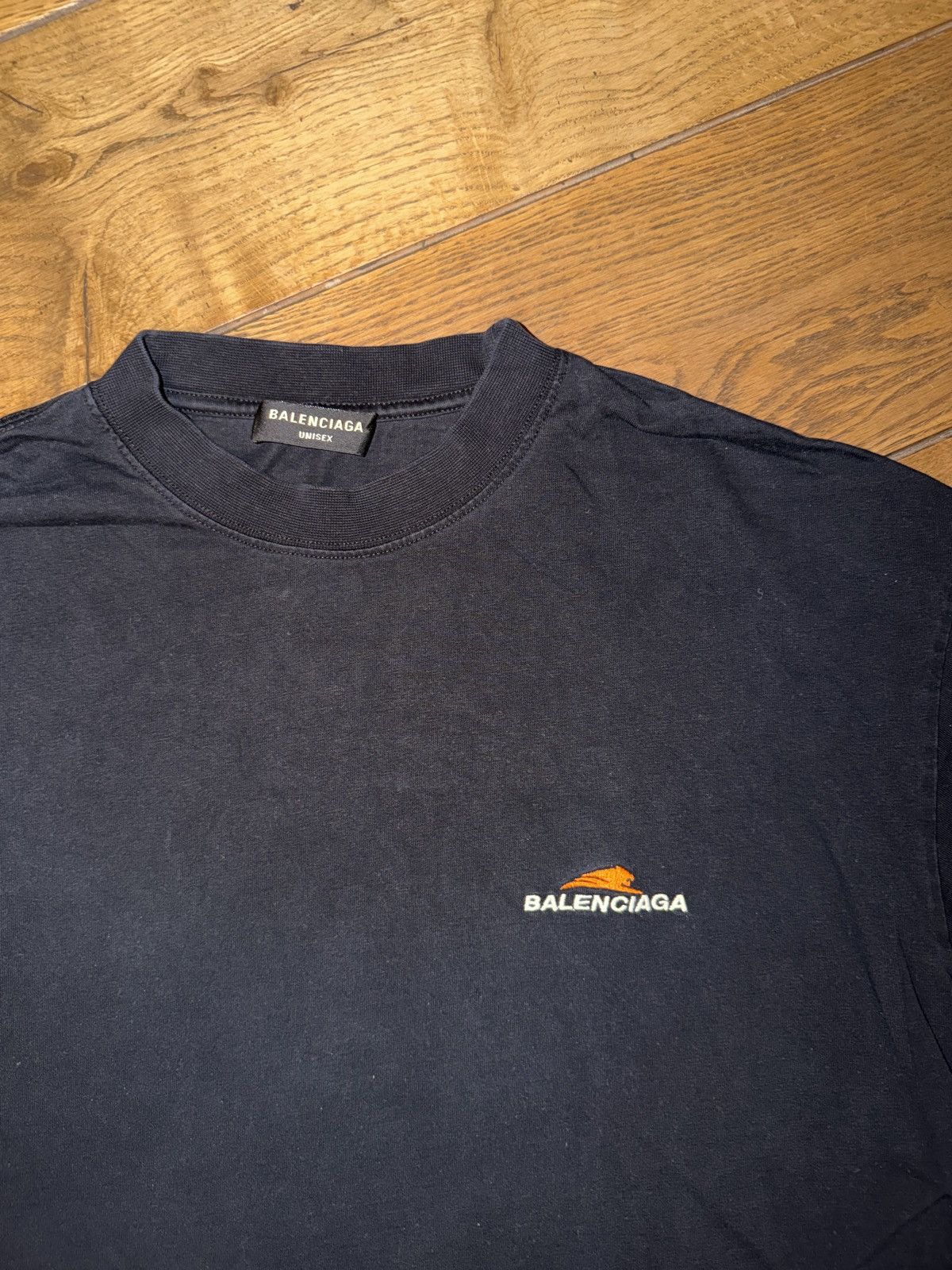 Balenciaga Balenciaga Panther Logo Medium Fit Tee Black/Orange Size US M / EU 48-50 / 2 - 3 Thumbnail