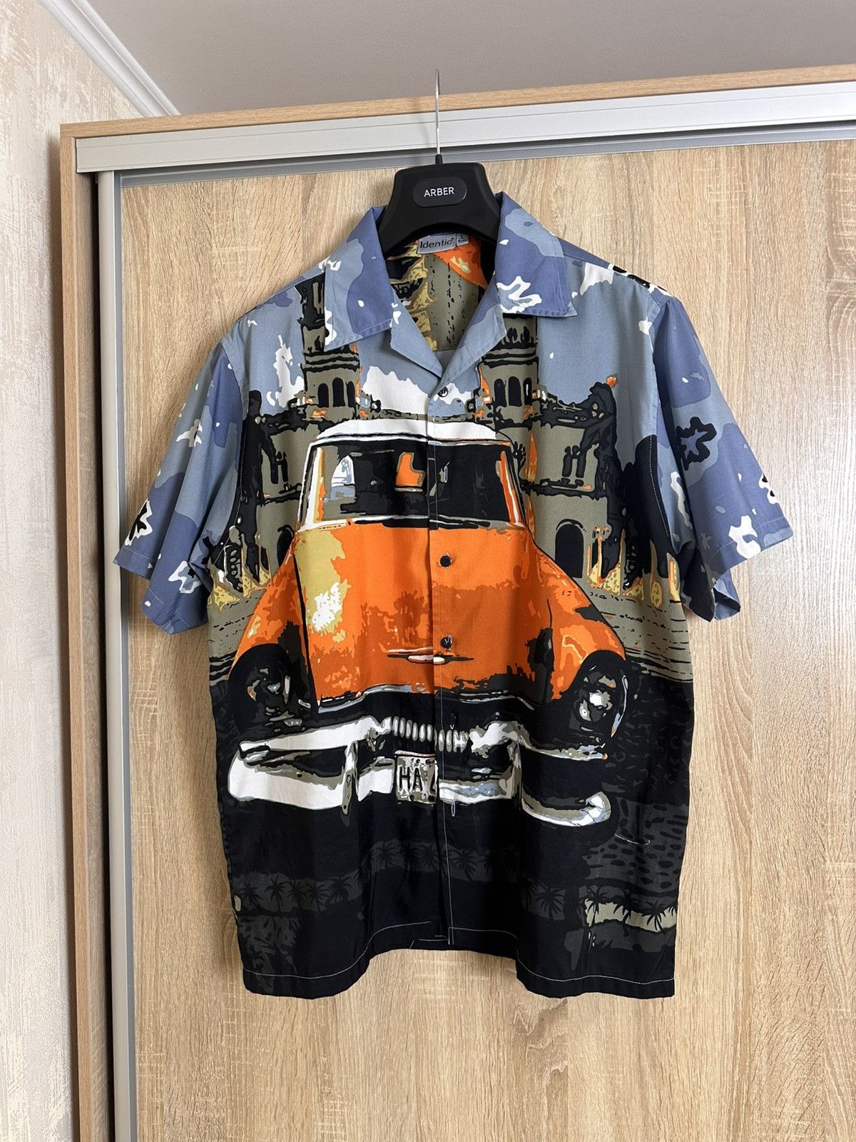 Vintage 🔥 Car Art Mambo Styled Button Up Hawaiian Shirt Versace Y2K Size US L / EU 52-54 / 3 - 3 Thumbnail