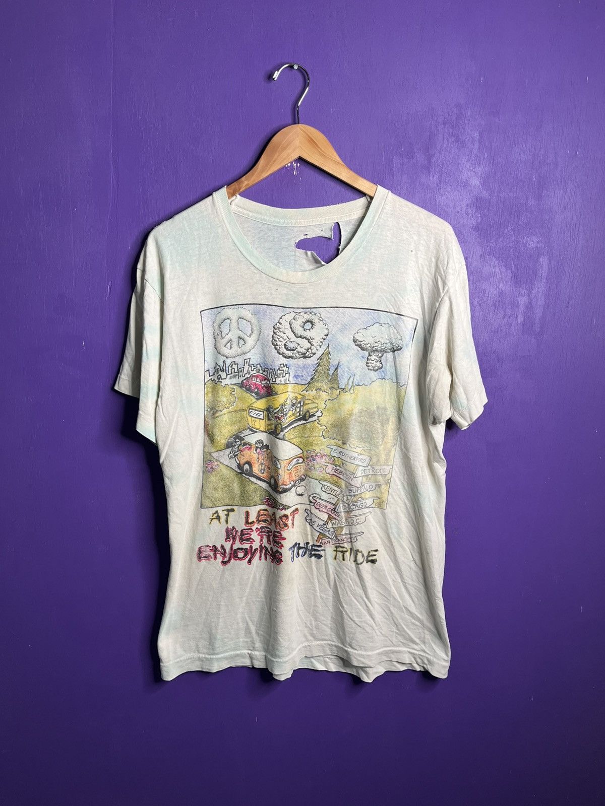 Band Tees × Grateful Dead × Vintage Vintage 80s Grateful Dead enjoying the ride t-shirt Size US L / EU 52-54 / 3 - 1 Thumbnail
