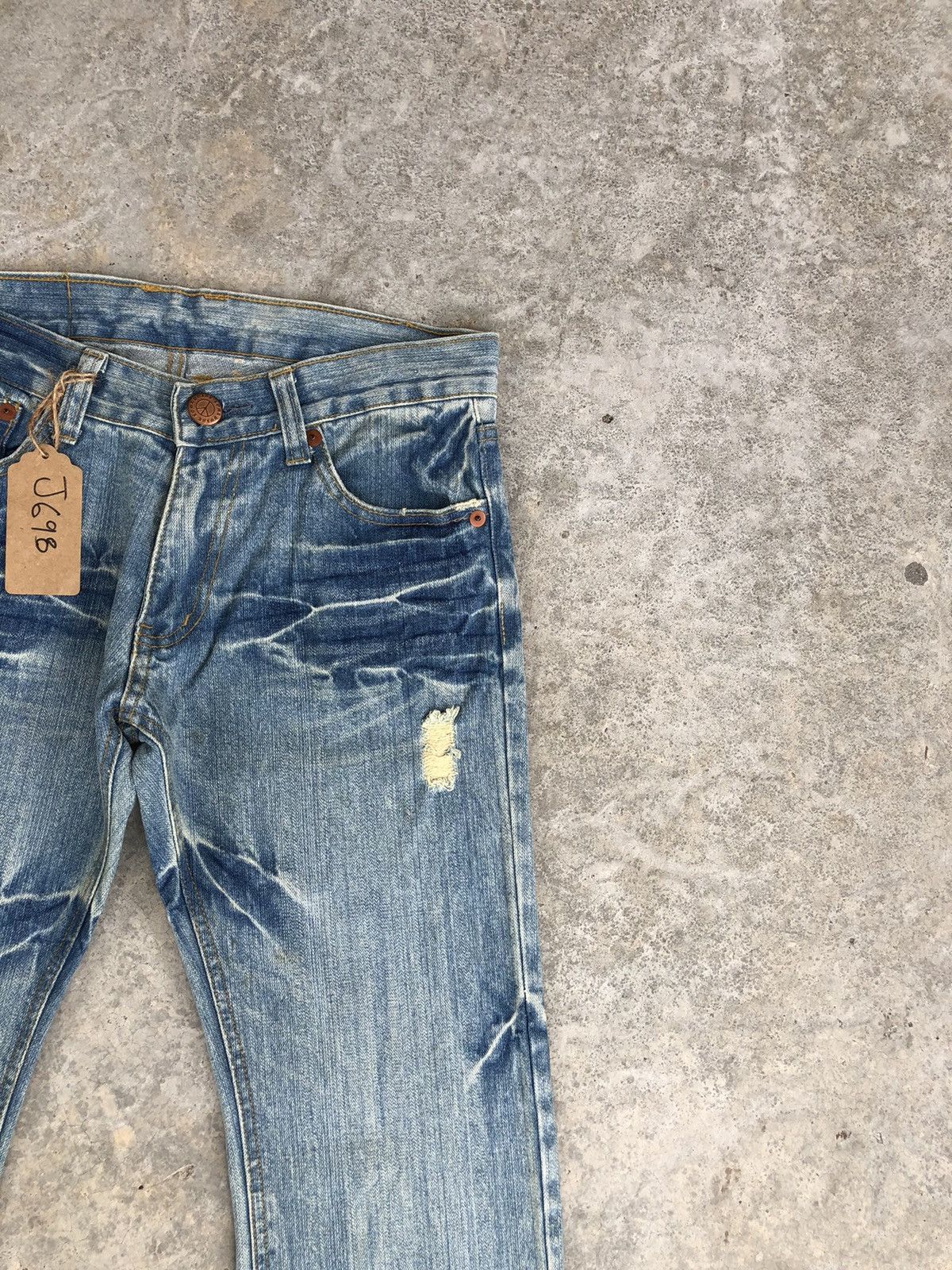 Japanese Brand Japanese Loma Distressed Jeans Patchwork Jeans Size US 32 / EU 48 - 5 Thumbnail