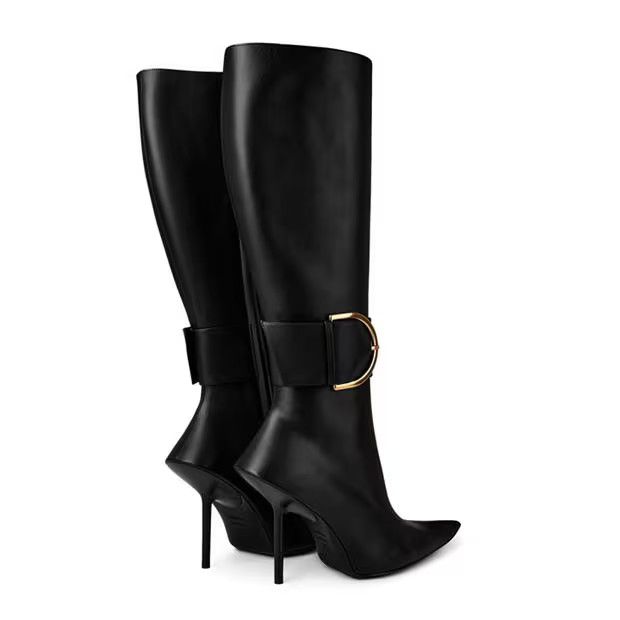 Balenciaga o1g2r1mq0924 Essex High Heel Boots in Black Size US 9 / IT 39 - 4 Thumbnail