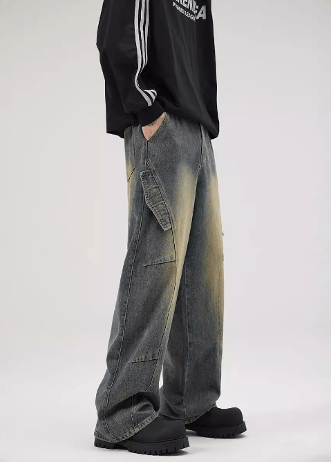 Japanese Brand × Jean Men's vintage distressed loose straight cleanfit jeans Size US 32 / EU 48 - 3 Thumbnail