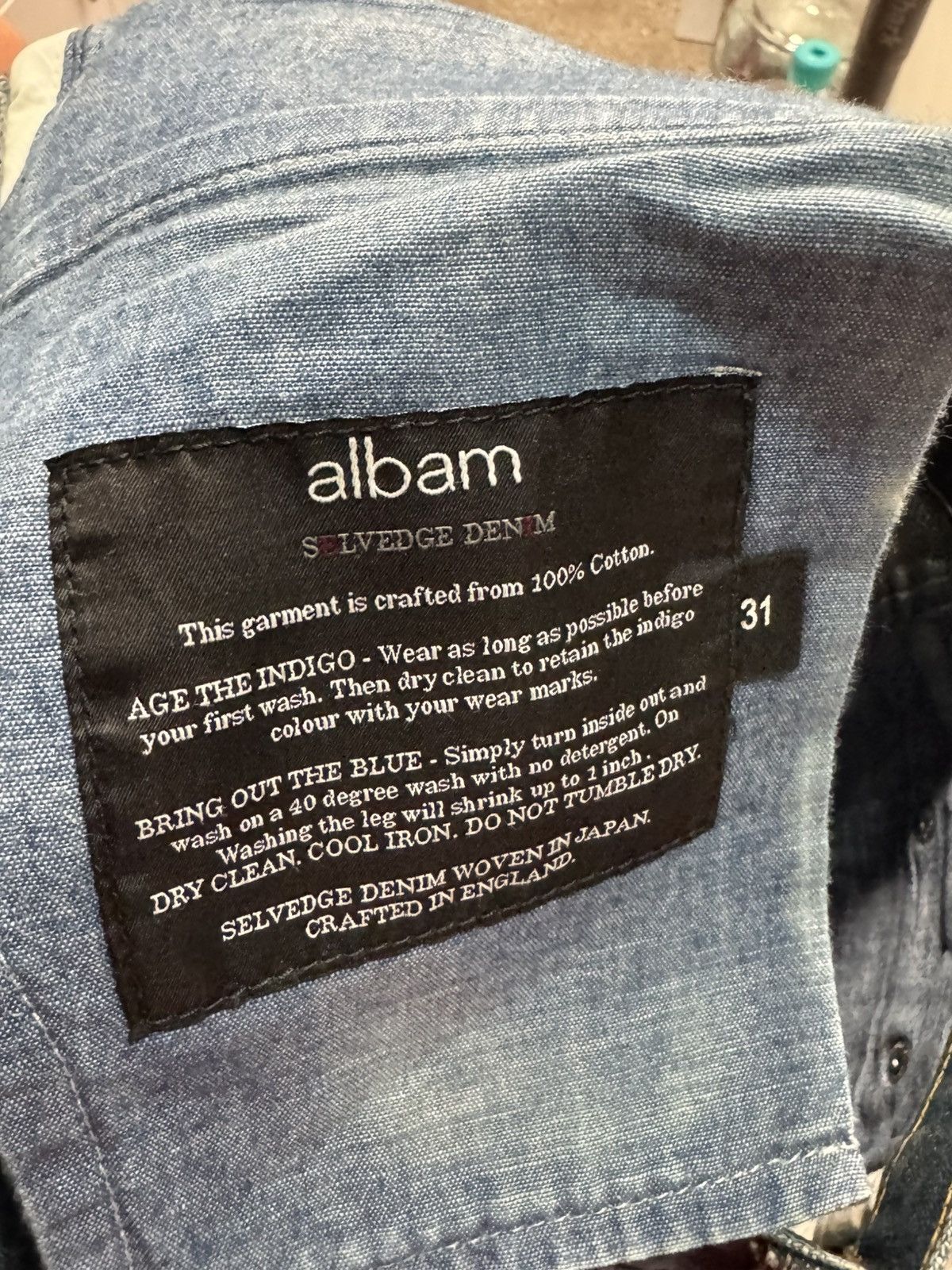 Albam Selvage Denim, made in UK from Japanese Fabrics Size US 31 - 3 Thumbnail