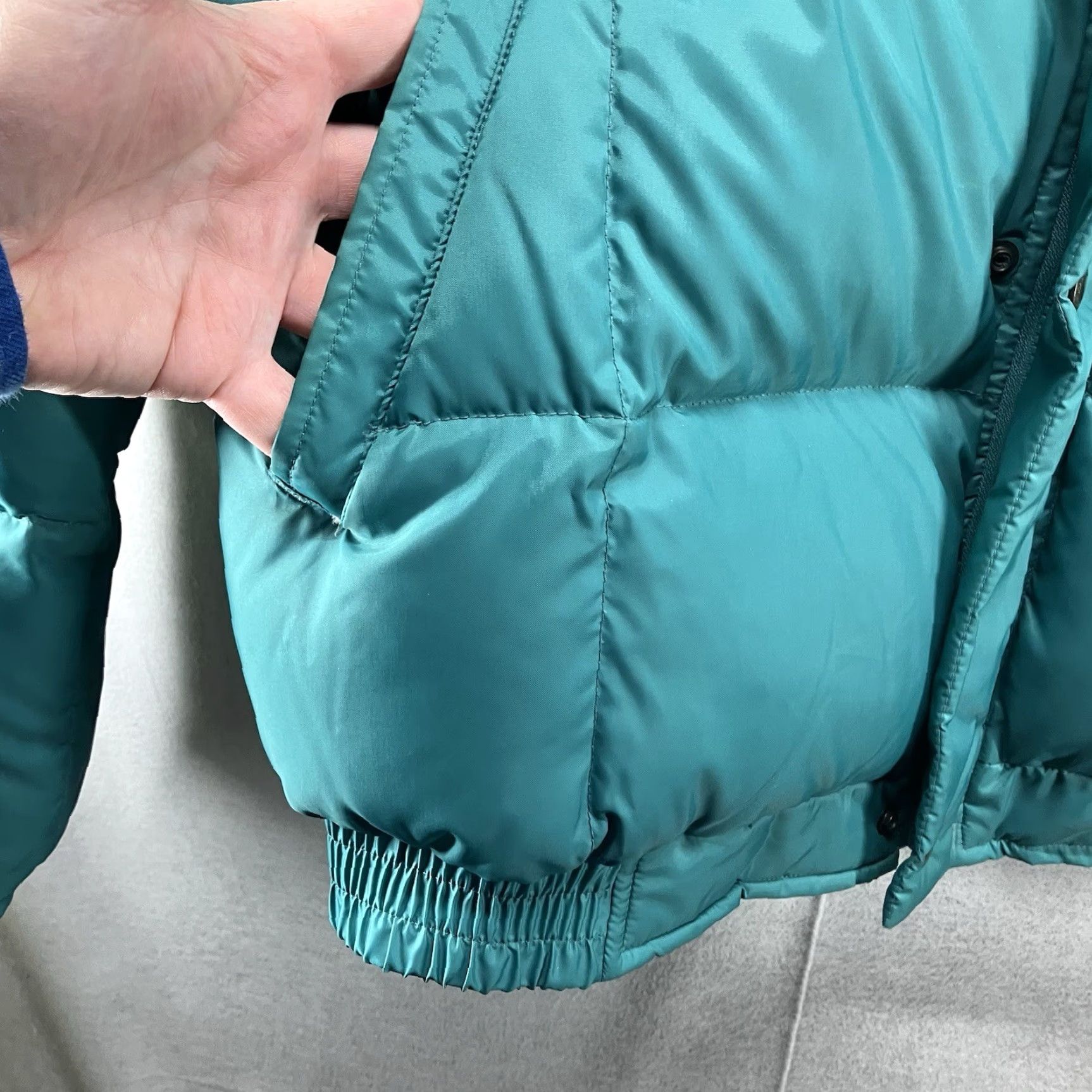 Vintage VINTAGE Cabela's Jacket Men LT Big & Tall Puffer Nylon Outer Shell Blue 90s Outdoor Casual Workwear Quilted Insulated Down Zip Snap Size US L / EU 52-54 / 3 - 7 Thumbnail