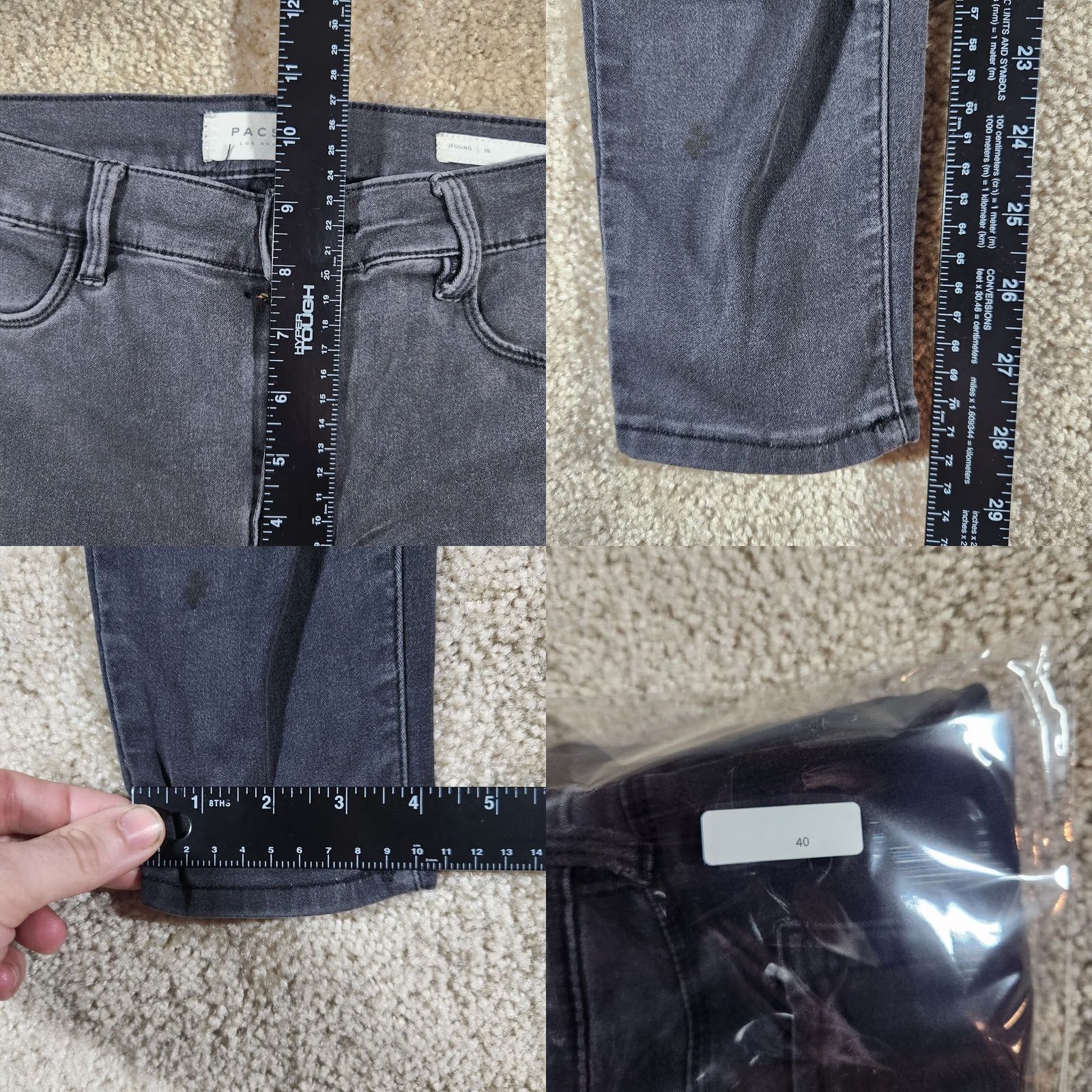 Pacsun Pacsun Womens Black Denim Jeans Mid Rise Jegging Ladies 26 28x28 #40 Size 26" / US 2 / IT 38 - 8 Thumbnail