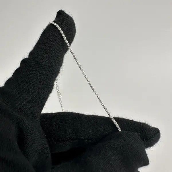Jewelry Silver Chain Solid .925 Silver Rope Chain 1.5mm 20 Inches Size ONE SIZE - 5 Thumbnail