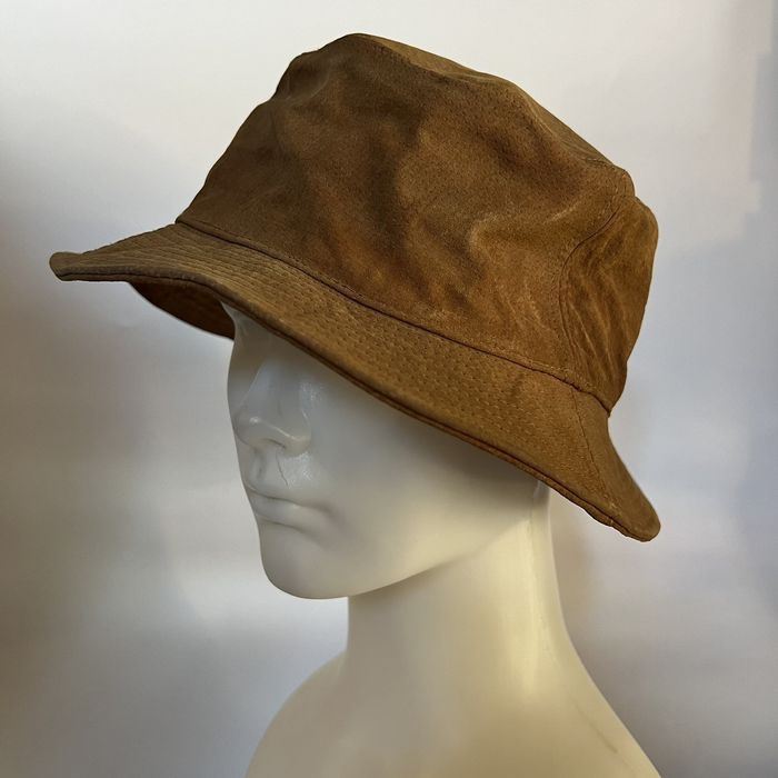 Vintage Brown Leather Fisherman Hat