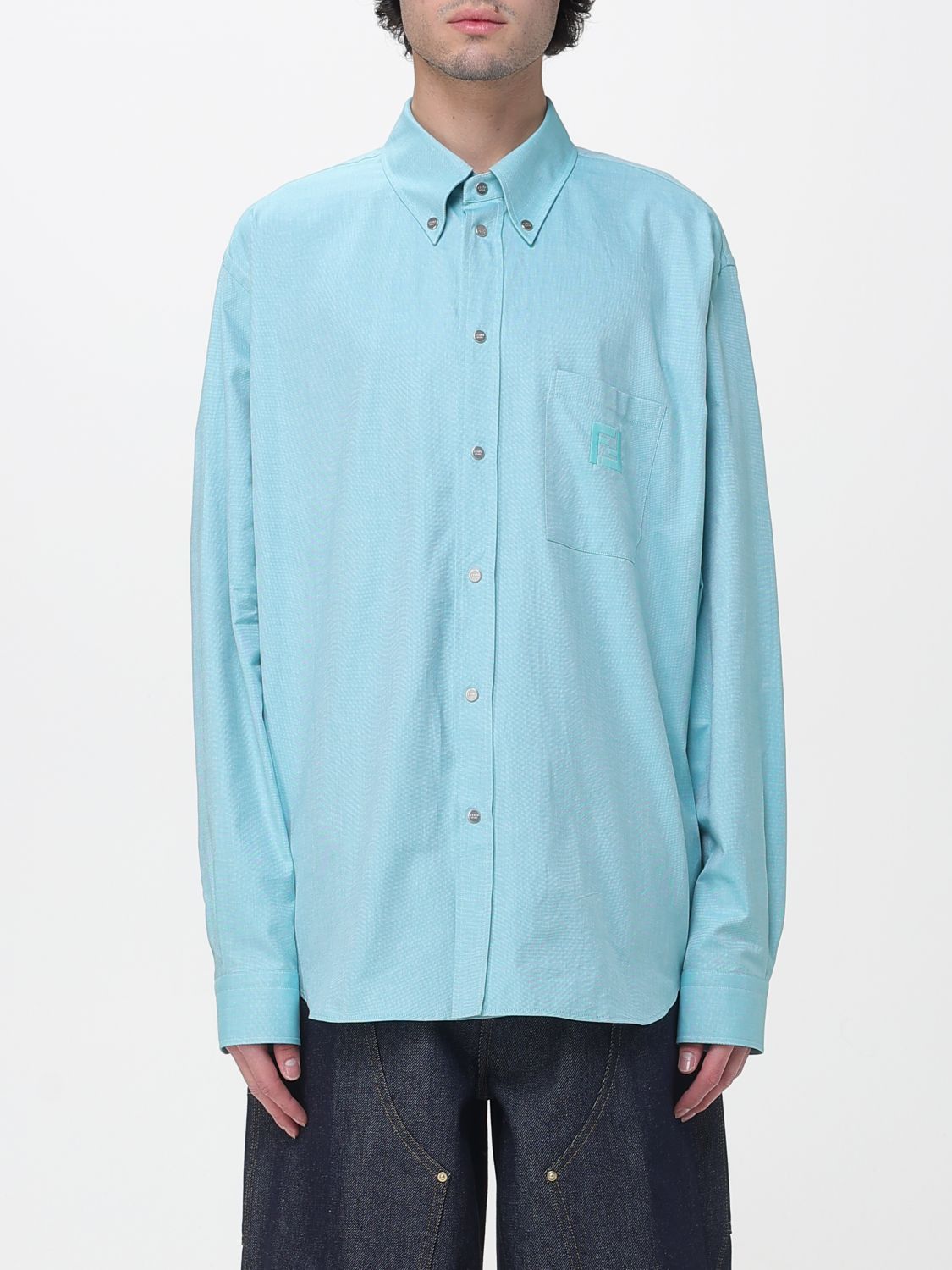 Fendi Fendi Shirt Men Jade Size US S / EU 44-46 / 1 - 1 Thumbnail