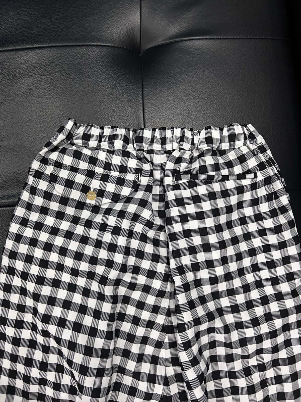 Comme des Garcons Black Black Comme des Garçons 2023 Check Cropped Pants Size US 30 / EU 46 - 6 Thumbnail