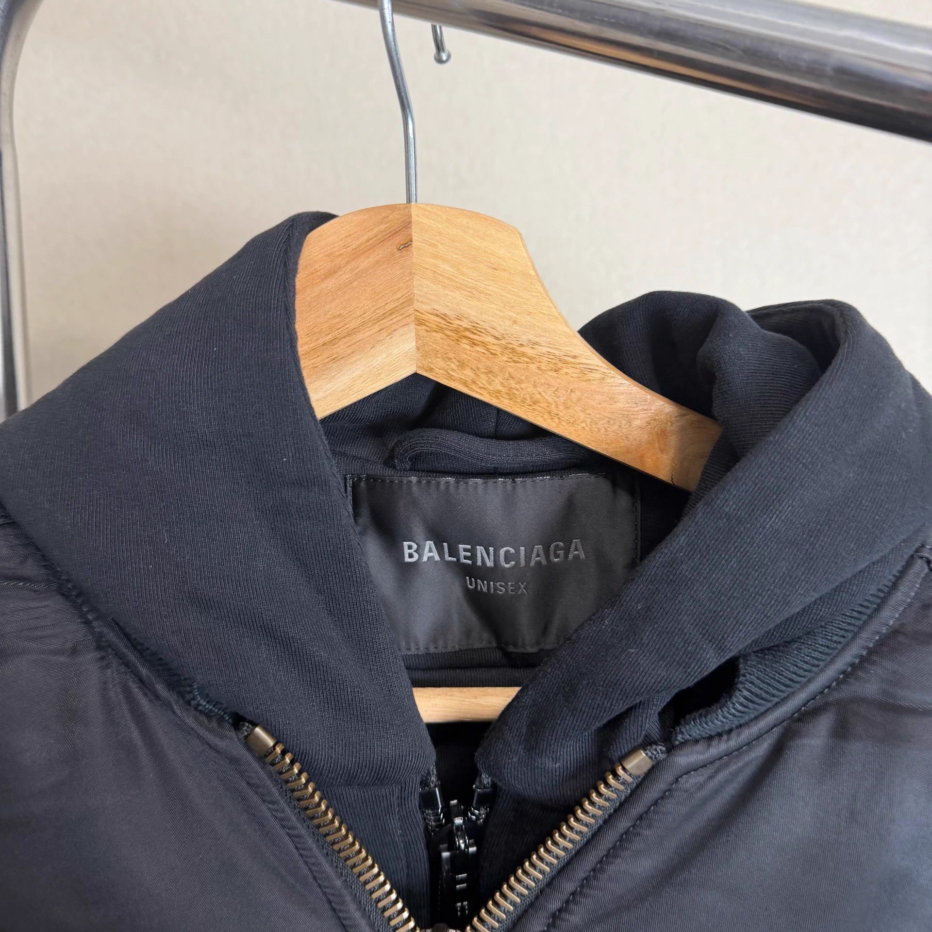 Balenciaga Balenciaga SS23 colorblock hooded flight jacket unisex blk Size US L / EU 52-54 / 3 - 3 Thumbnail